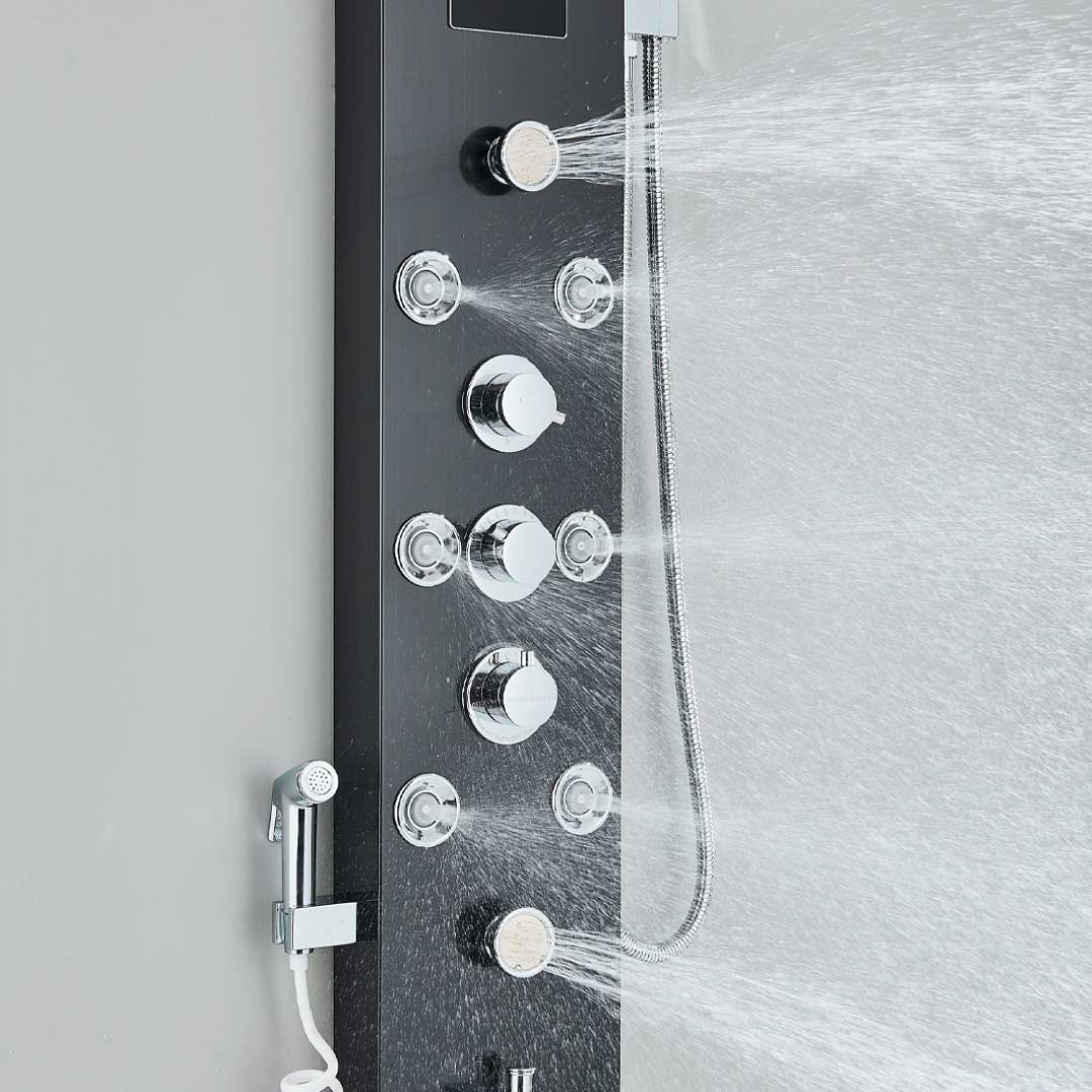 Panel de Dus cu LED, efect de ploaie si jeturi cu masaj, cod 1610