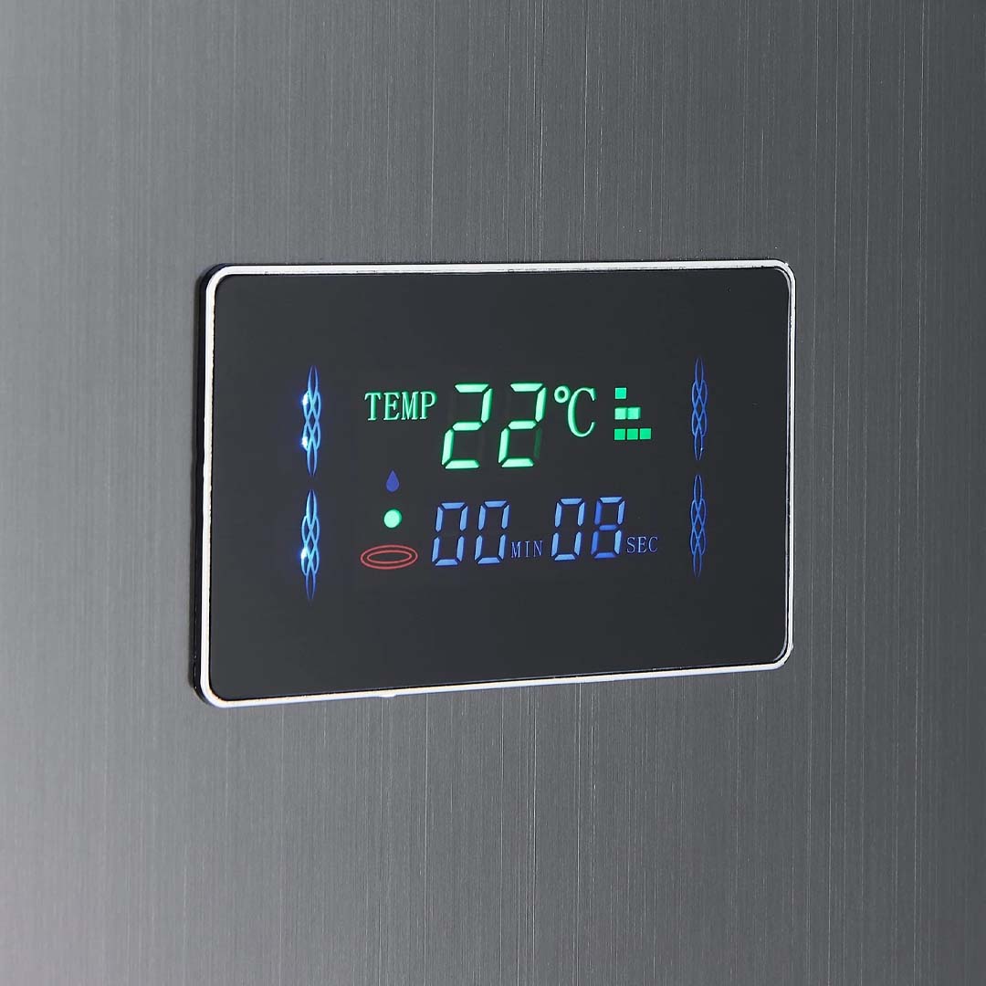 Panel de Dus cu LED, efect de ploaie si jeturi cu masaj, negru, cod 1612