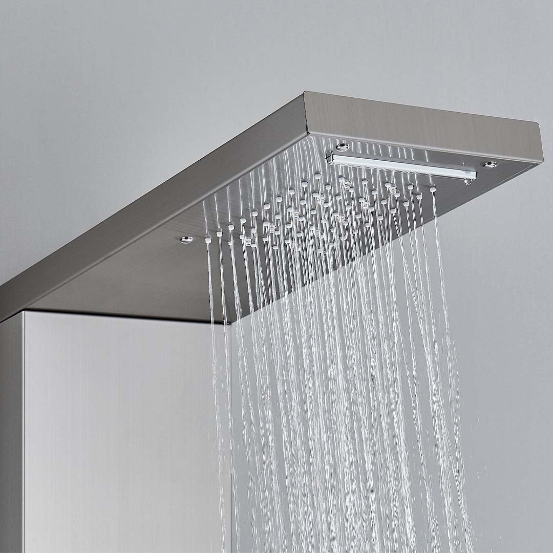 Panel de dus cu LED, efect de ploaie si jeturi de masaj, cod 1609