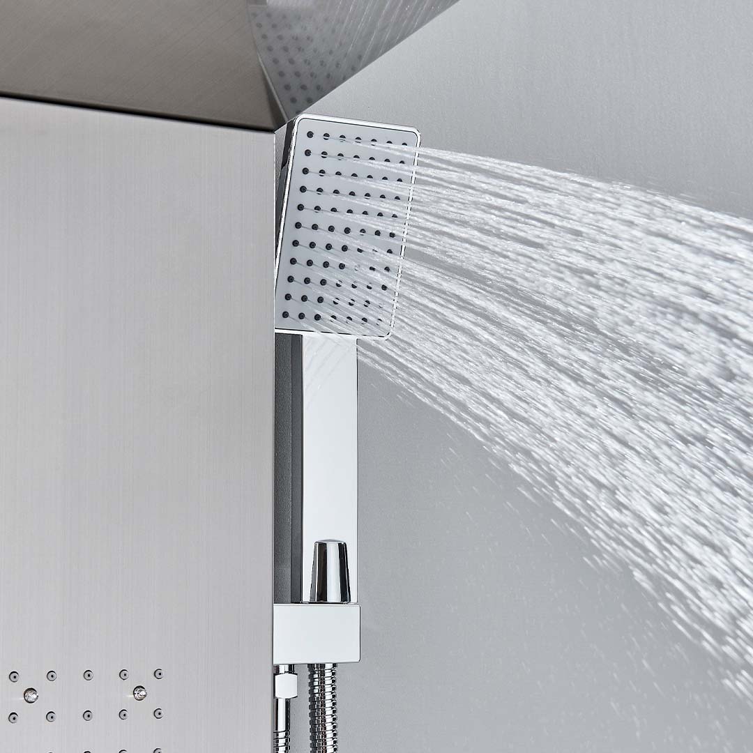 Panel de dus cu LED, efect de ploaie si jeturi de masaj, cod 1609