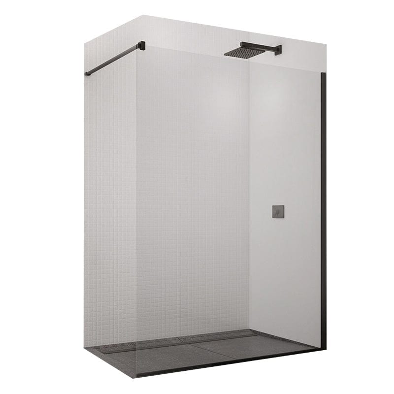 Paravan de duș Easy Black, SanSwiss, negru mat, 80 cm