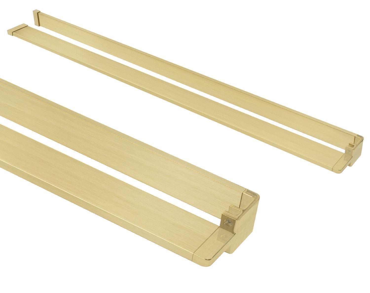 Paravan de duș Rea Aero Intimo+Evo, tip walk-in, geam riflat cu suport de prosoape, auriu periat, 100 cm