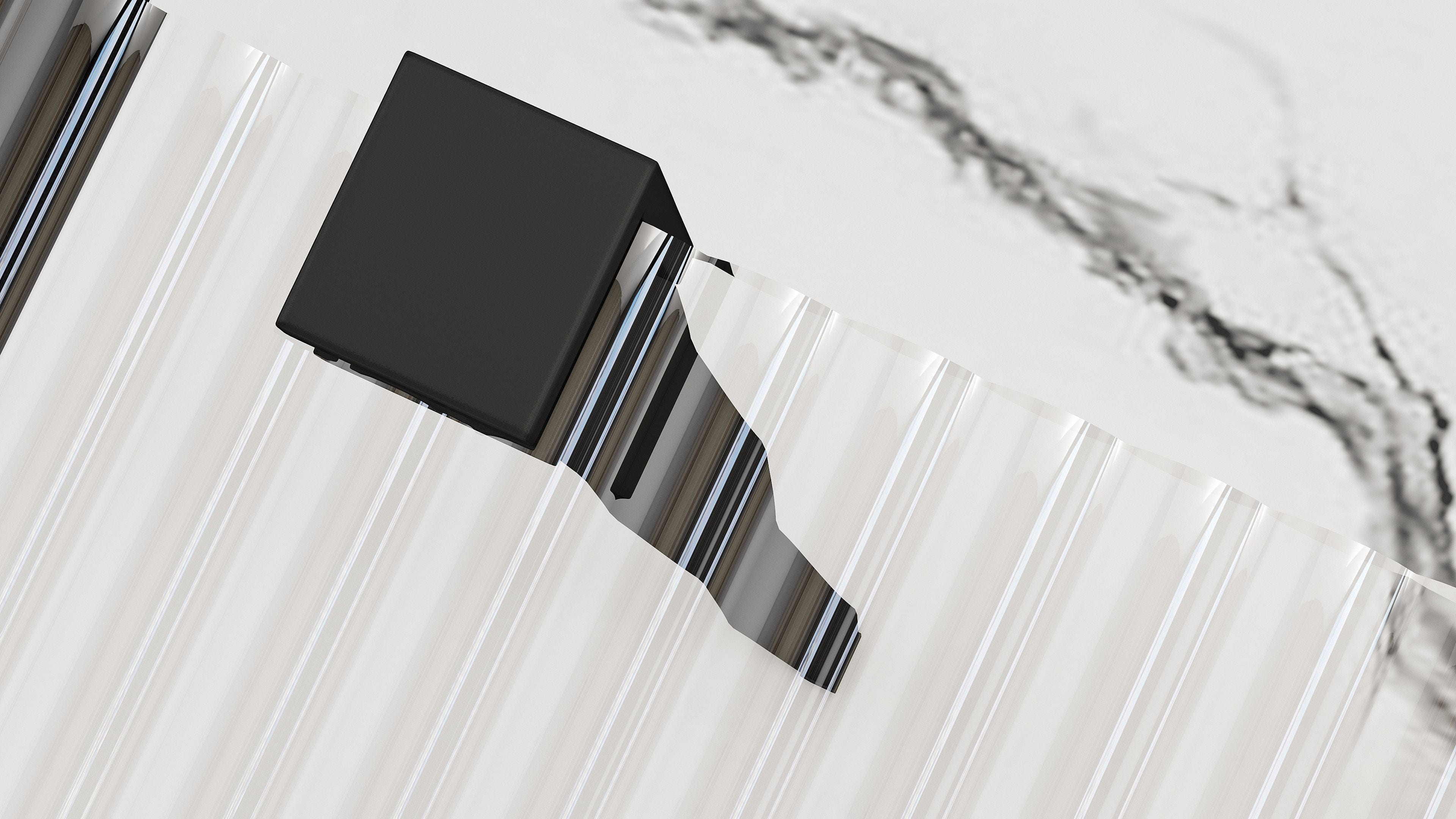 Paravan de duș Rea Aero Intimo, tip walk-in, negru mat, 120 cm