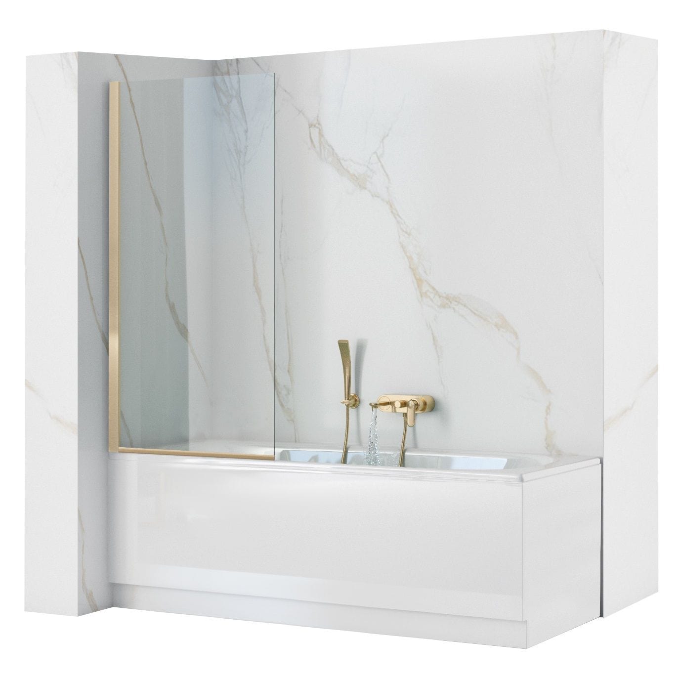 Paravan pentru cadă Rea Elegant 70 cm auriu