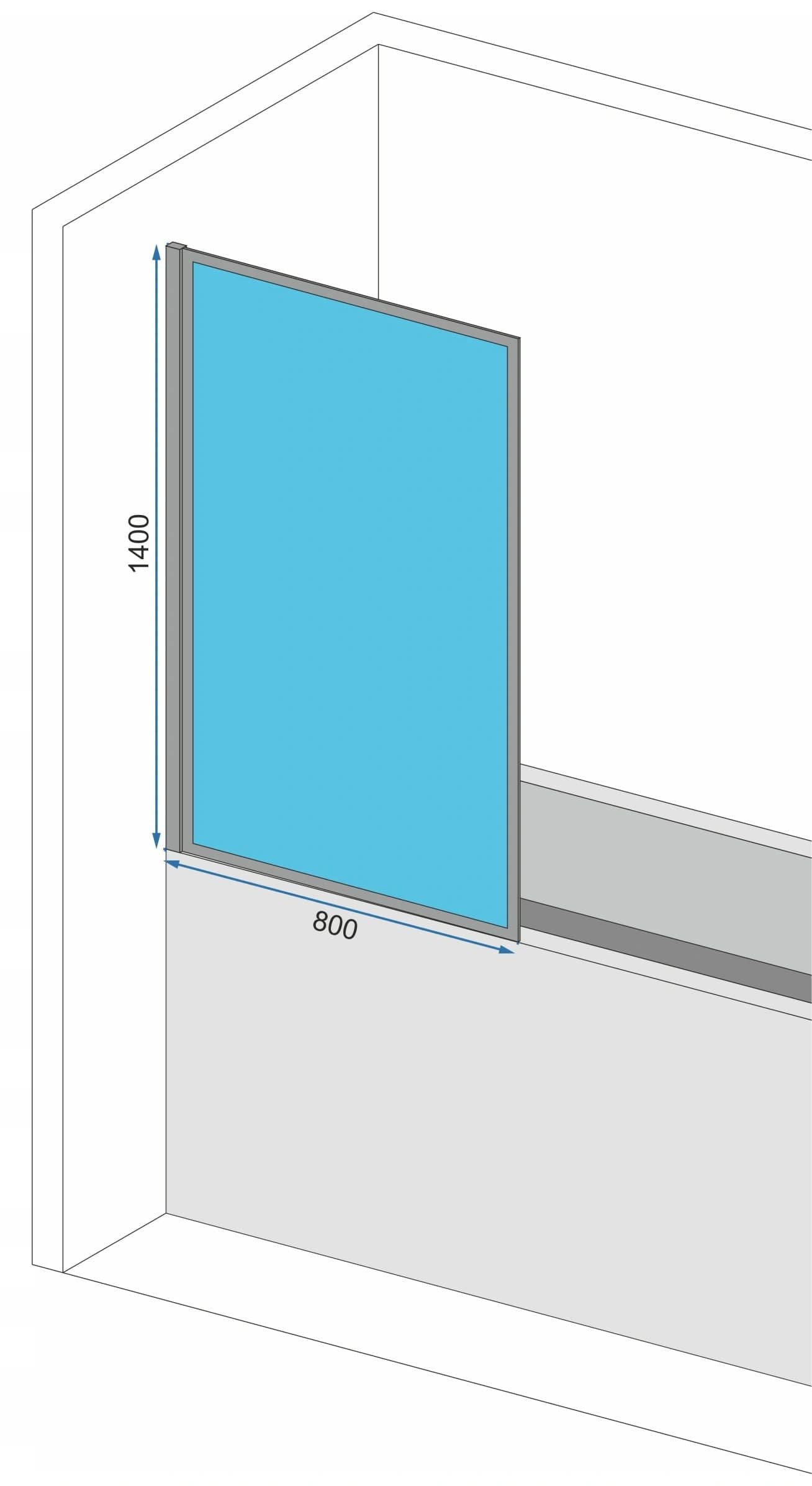 Paravan pentru cadă Rea Elegant 80 cm auriu