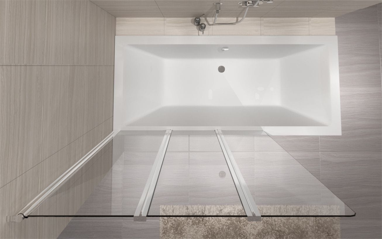 Paravan pliabil pentru cadă Rea Agat-3 120 cm crom