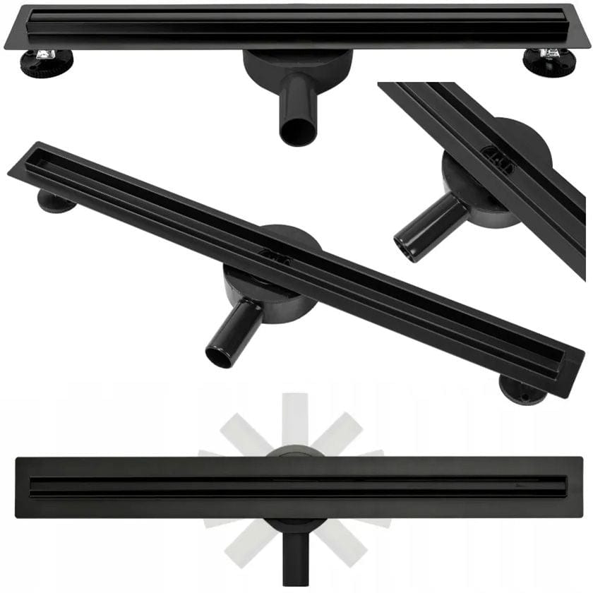 Rigolă de duș Neo Slim Pro, negru mat, 80 cm