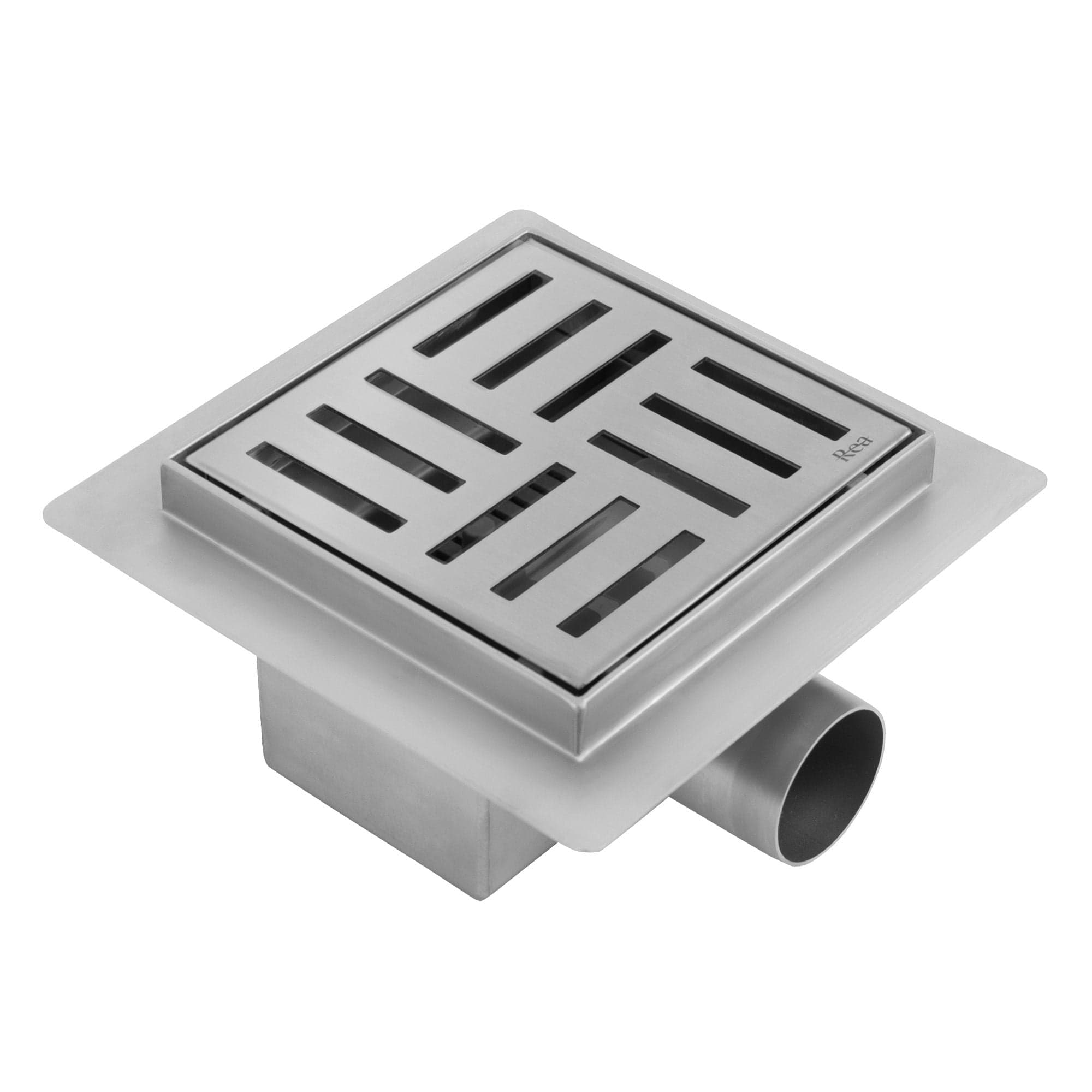 Rigolă de duș pătrată Rea Cross, nichel, 12x12 cm