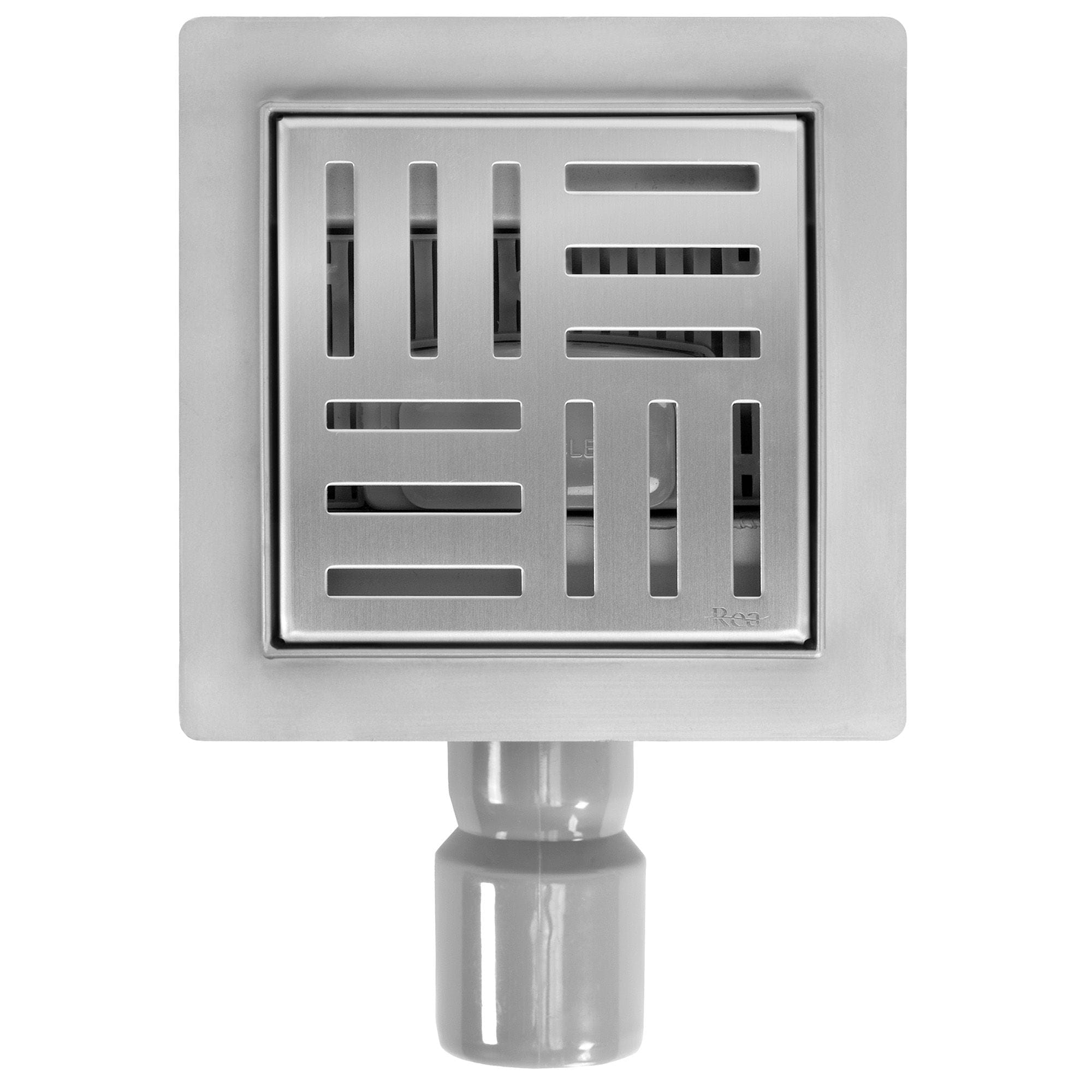 Rigolă de duș pătrată Rea Cross, nichel, 12x12 cm