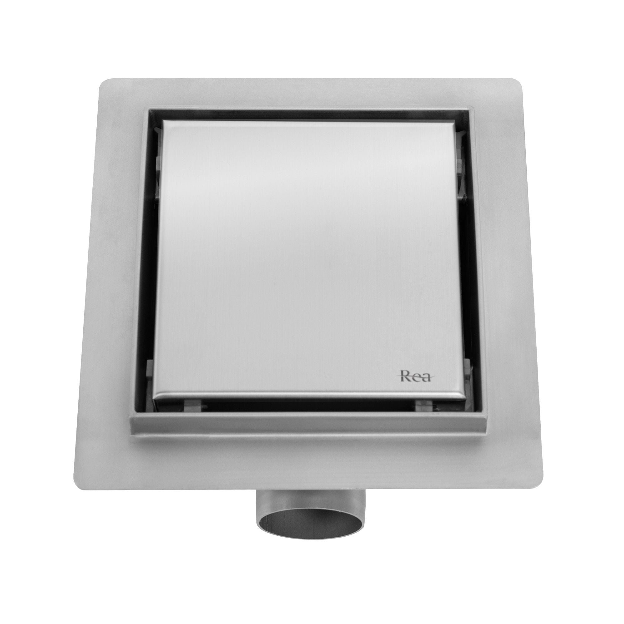 Rigolă de duș pătrată Rea Neo, nichel, 12x12 cm