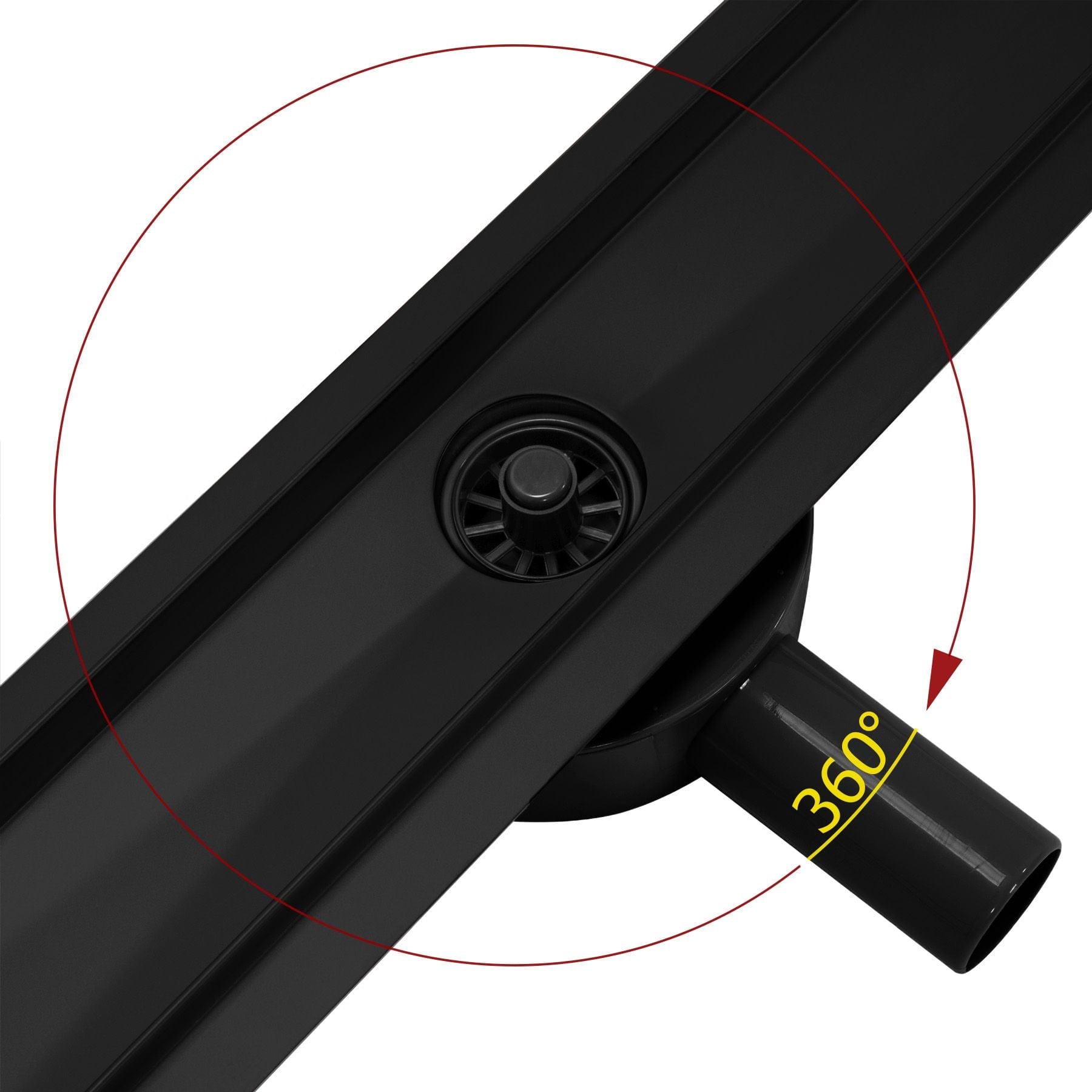 Rigolă de duș Rea Greek Pro, negru mat, 90 cm