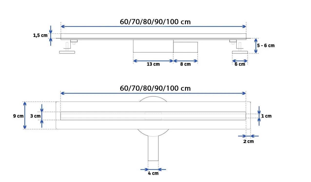 Rigolă de duș Rea Neo Slim Pro, nichel, 70 cm