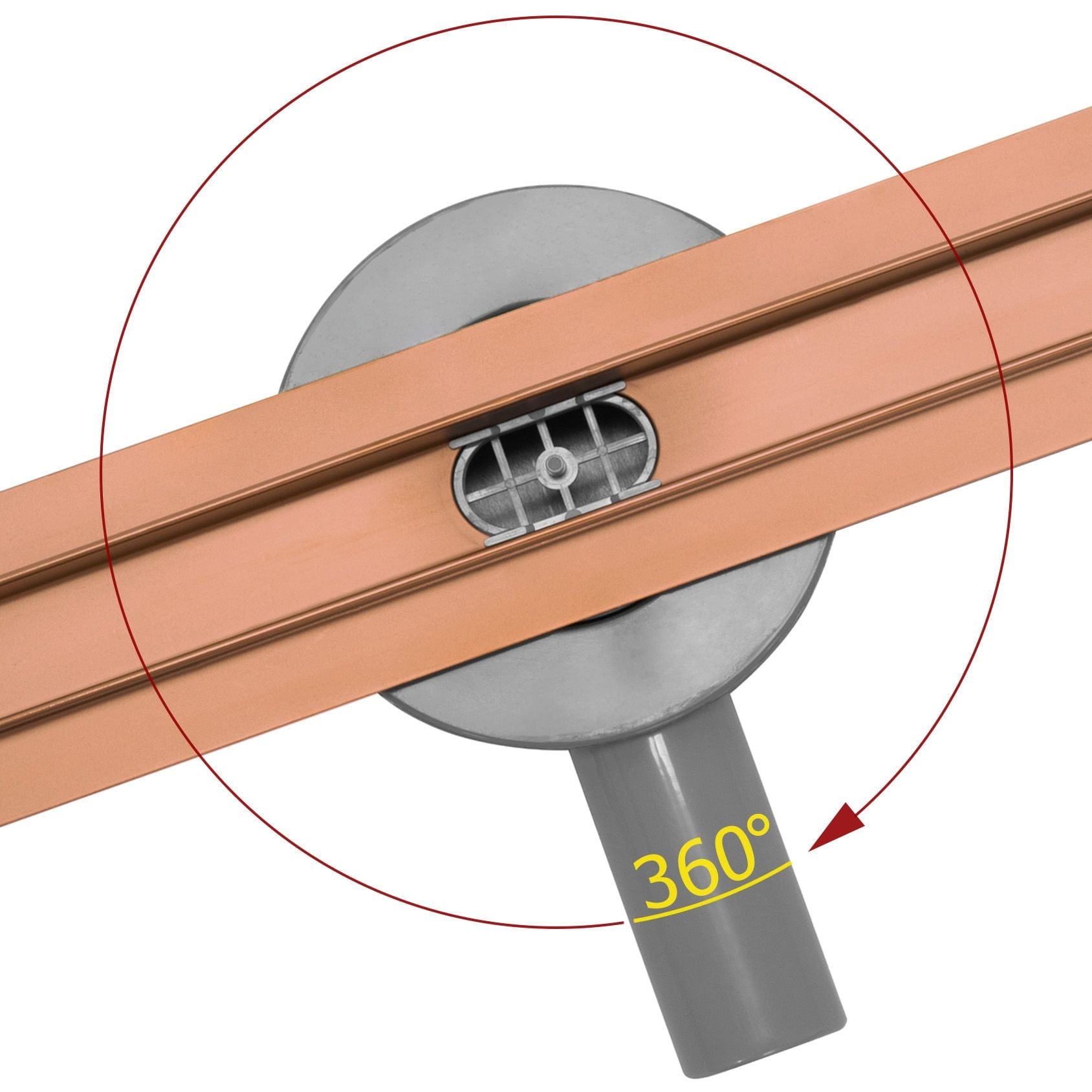 Rigolă de duș Rea Neo Slim Pro, rose, 80 cm