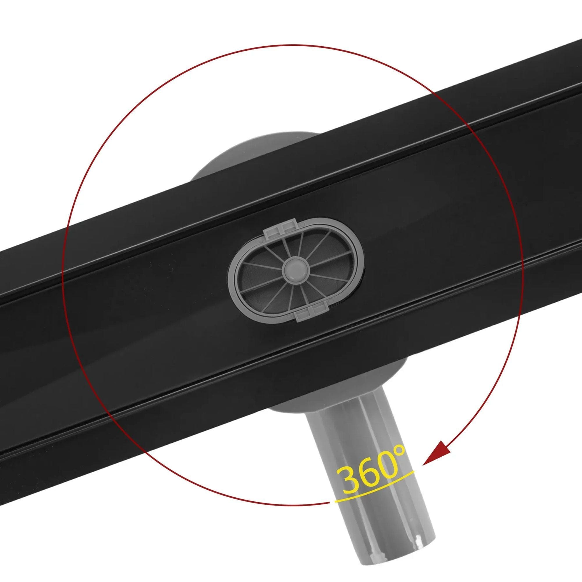 Rigolă de duș Rea Neox, negru, 60 cm