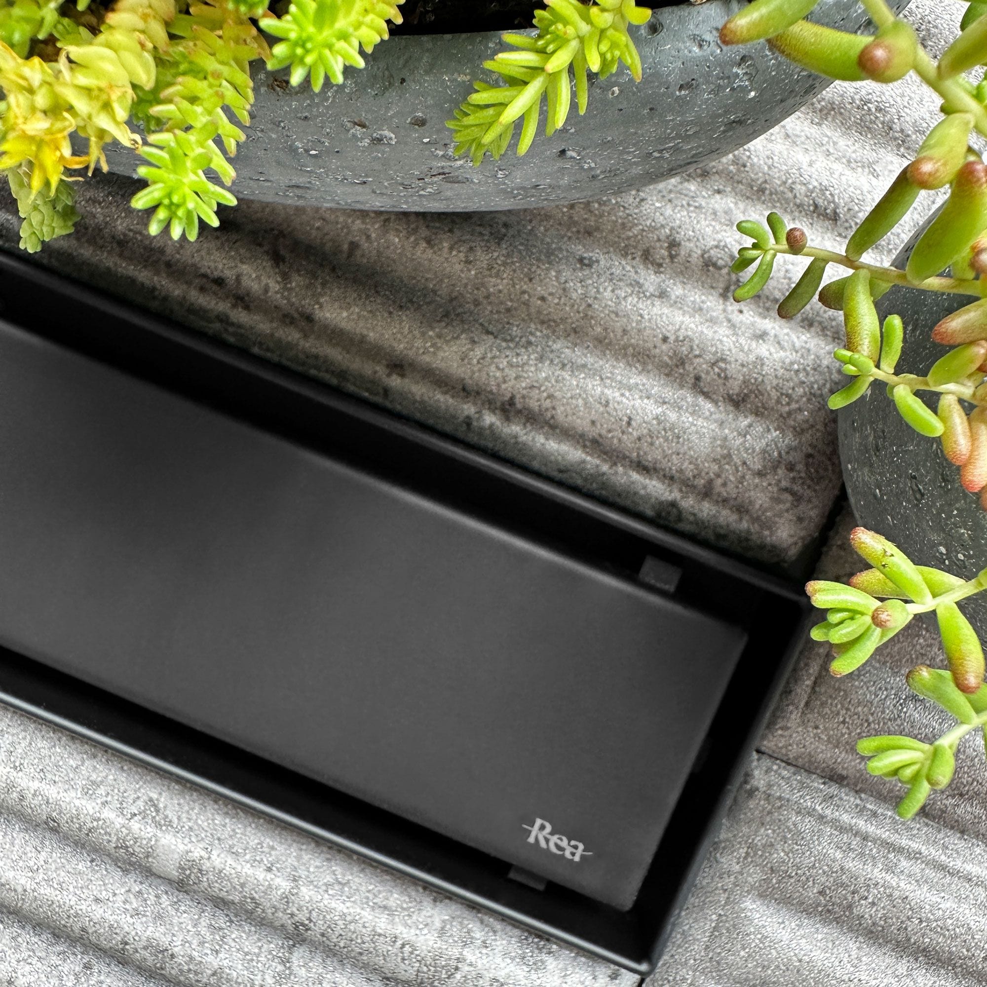 Rigolă de duș Rea Neox, negru, 60 cm