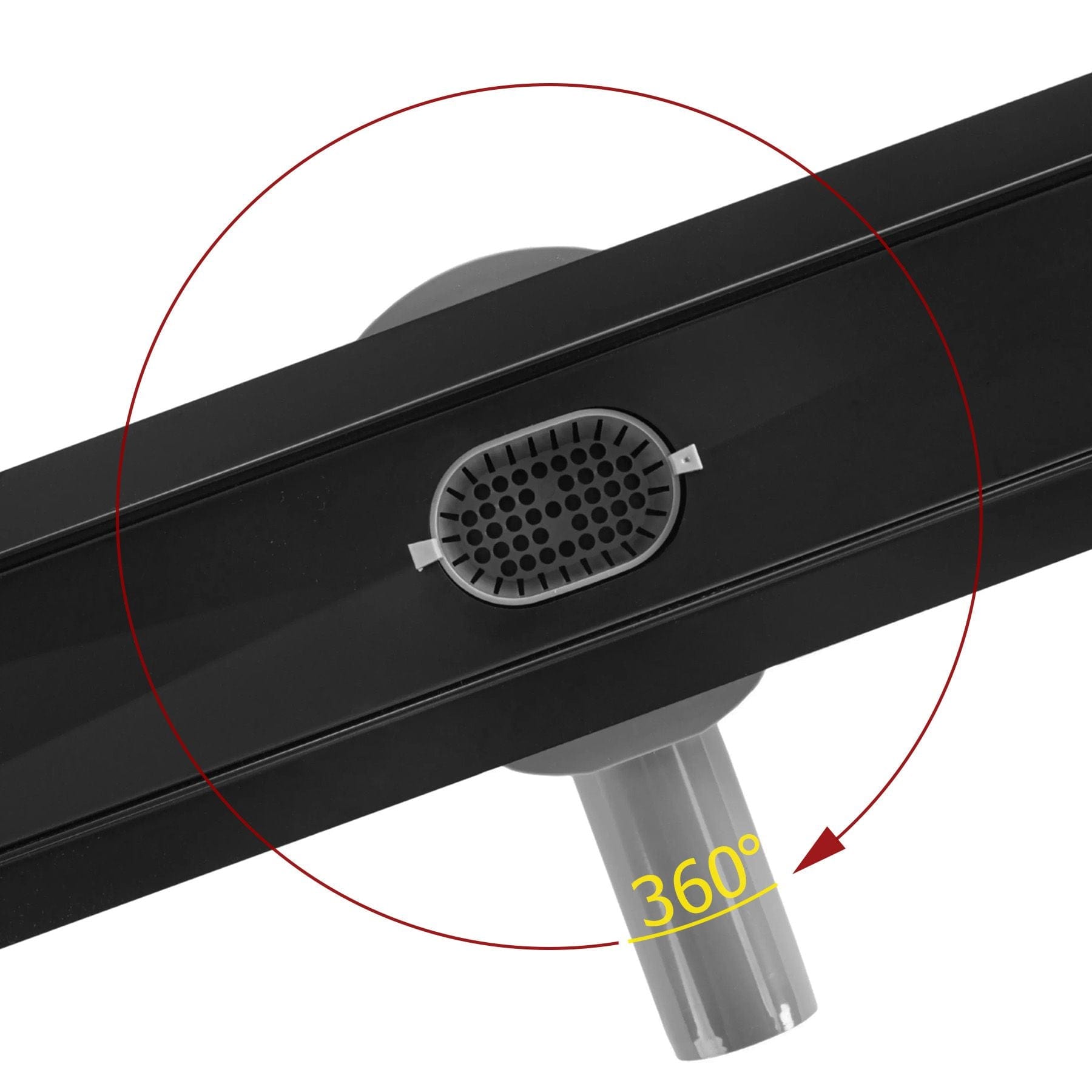 Rigolă de duș Rea Neox, negru, 90 cm