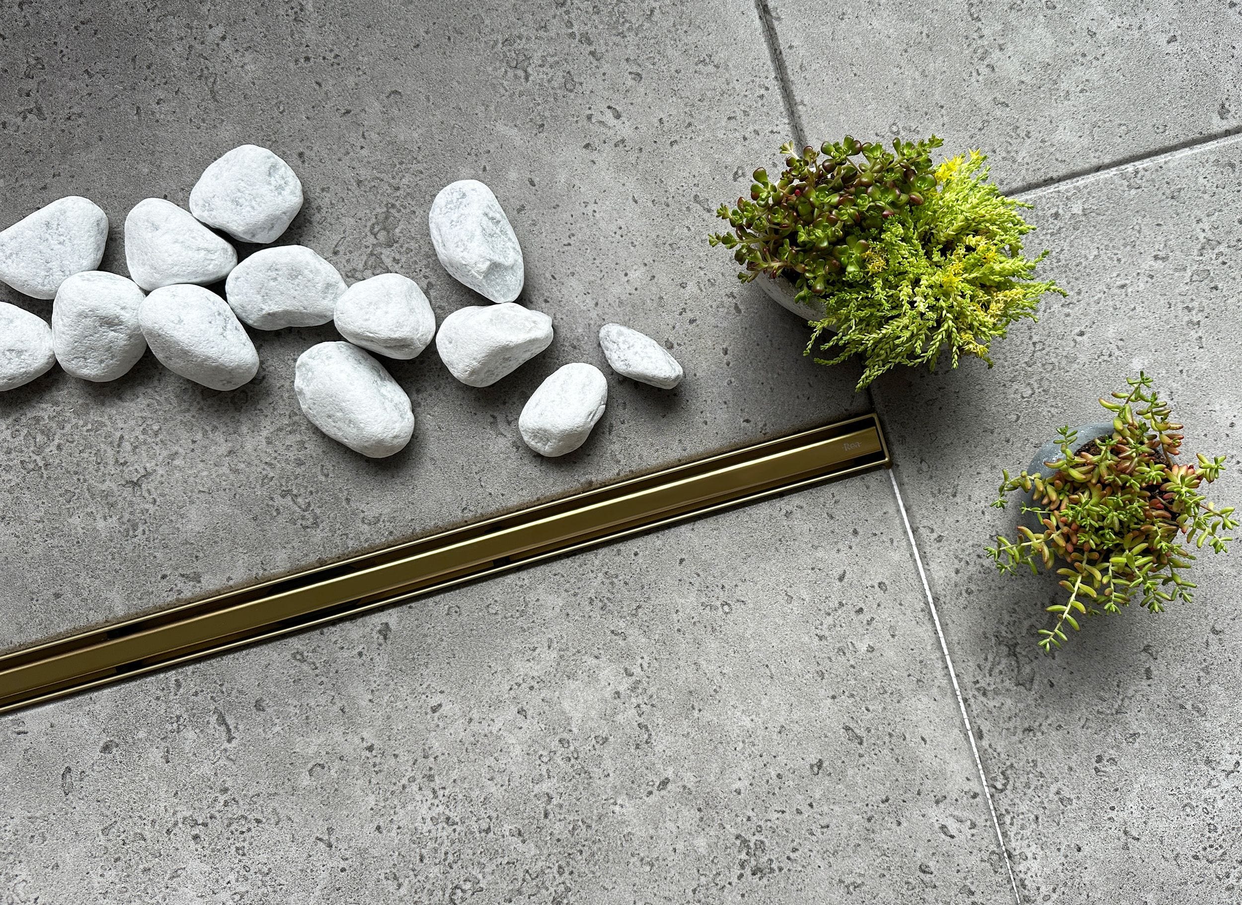 Rigolă de duș Rea Neox Slim Pro, auriu, 60 cm