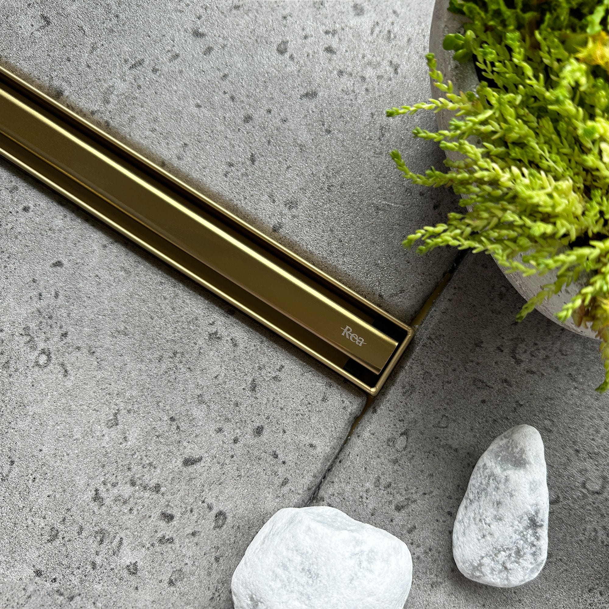 Rigolă de duș Rea Neox Slim Pro, auriu, 60 cm