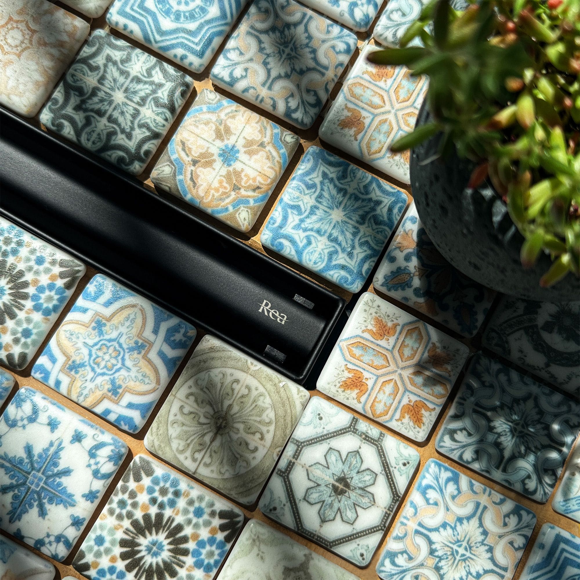 Rigolă de duș Rea Neox Slim Pro, negru mat, 100 cm