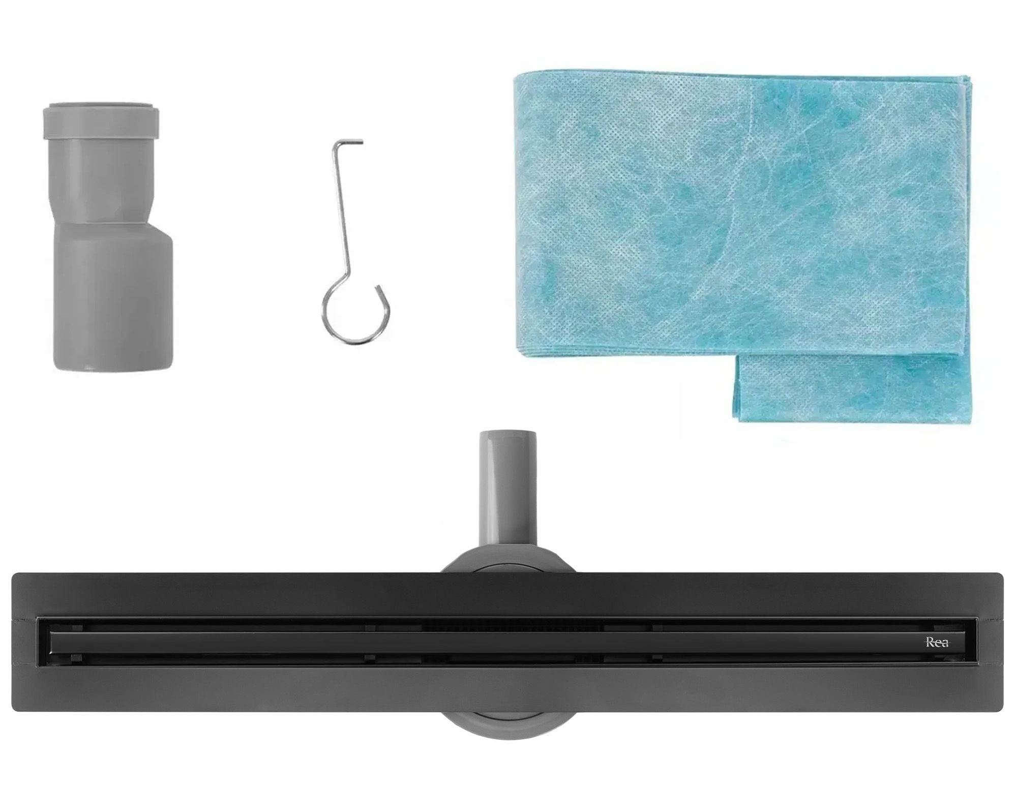 Rigolă de duș Rea Neox Slim Pro, negru mat, 100 cm