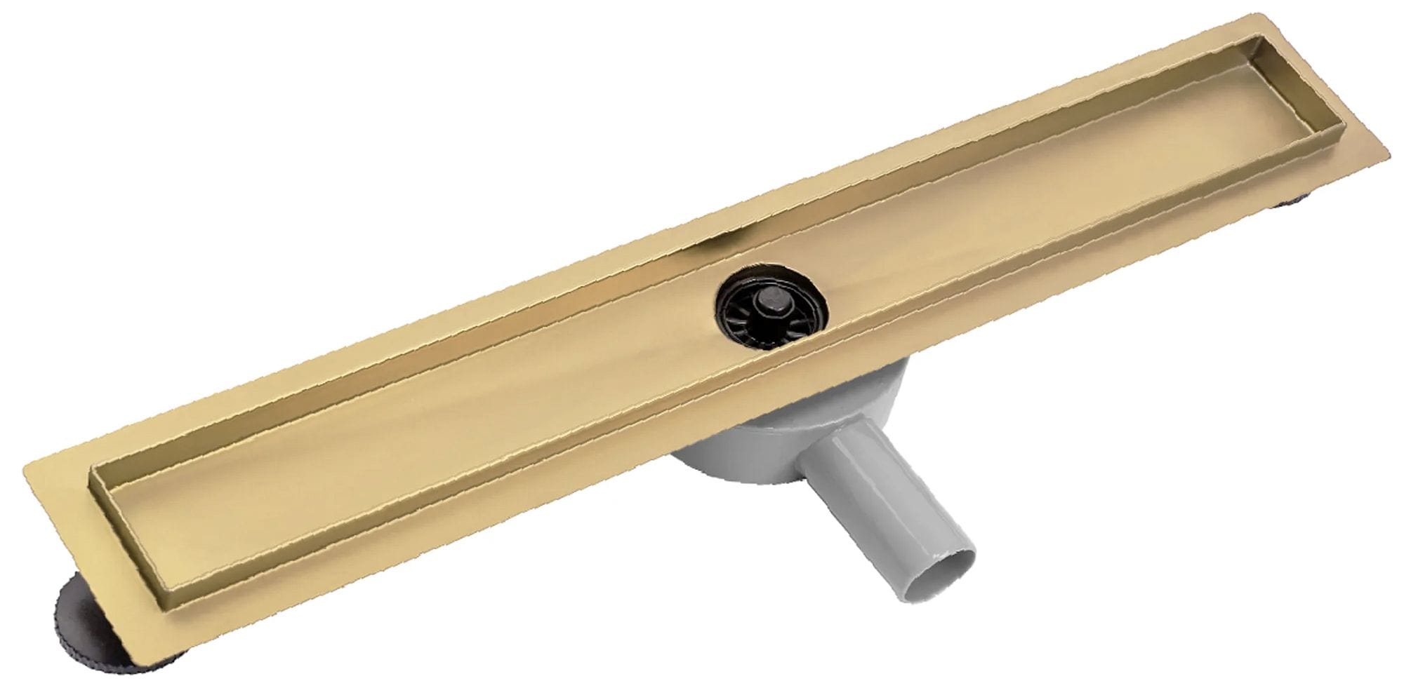 Rigolă de duș Rea Pure Neo Mirror, auriu, 50 cm