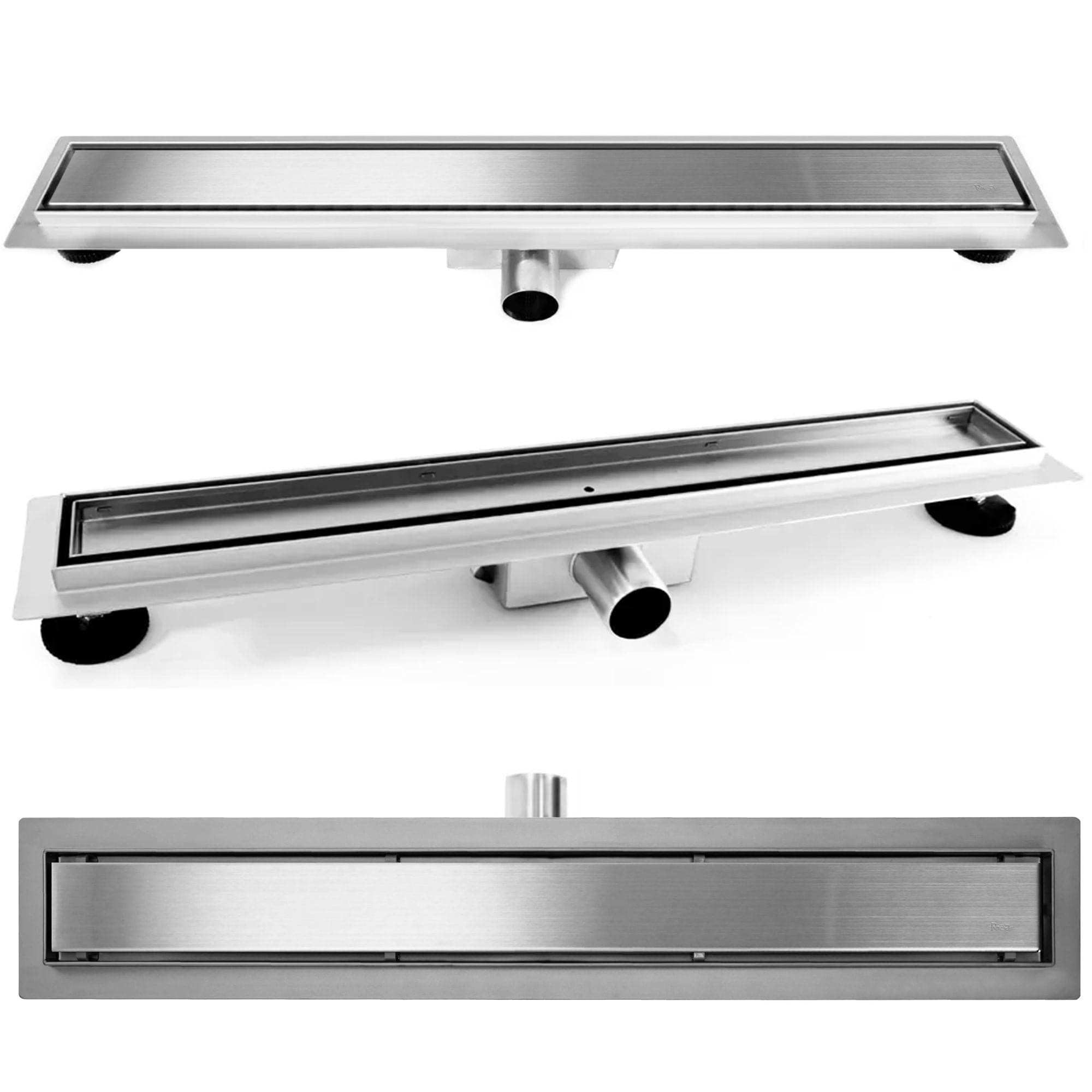 Rigolă de duș Rea Pure Neo, nichel, 80 cm