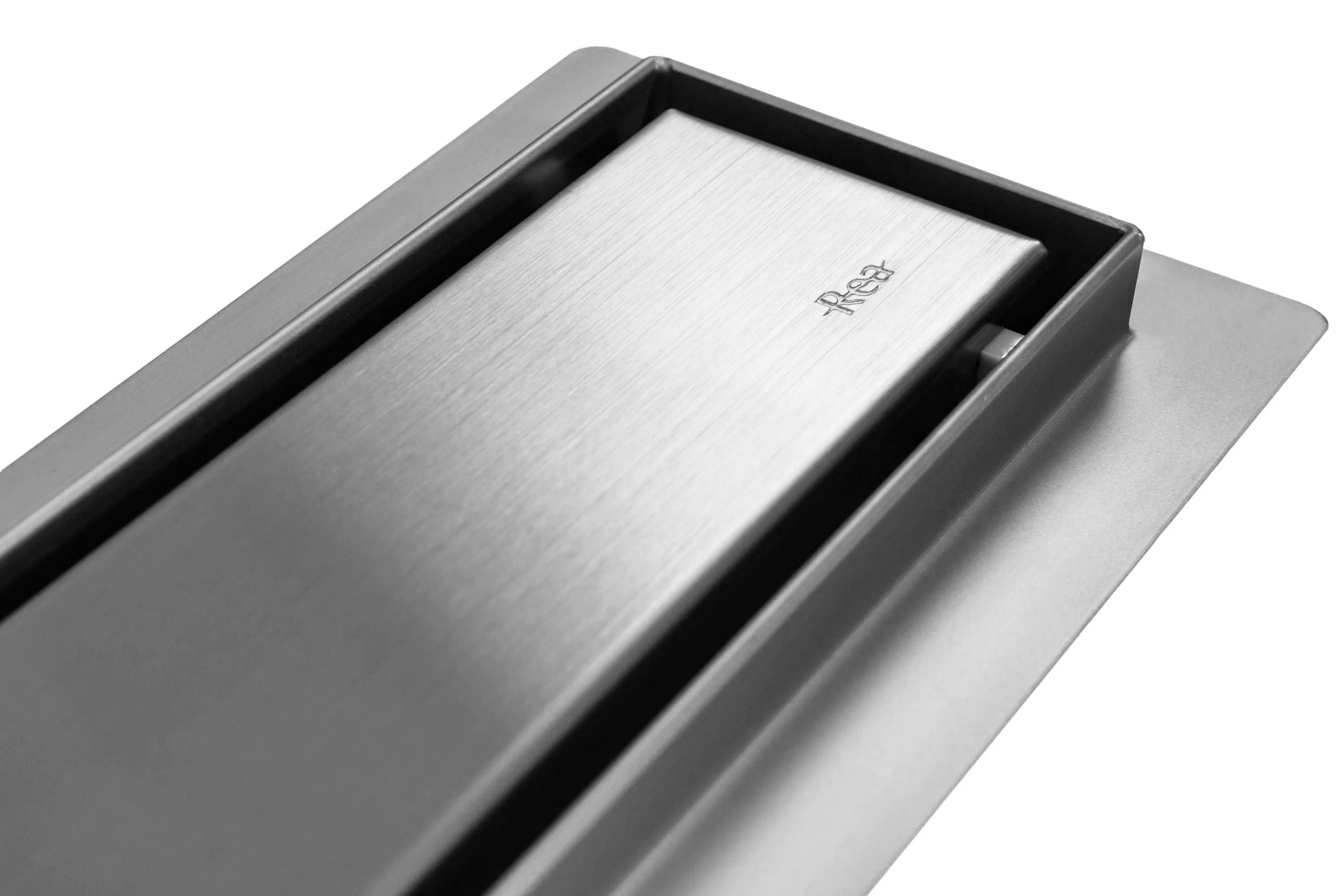 Rigolă de duș Rea Pure Neo, nichel, 80 cm