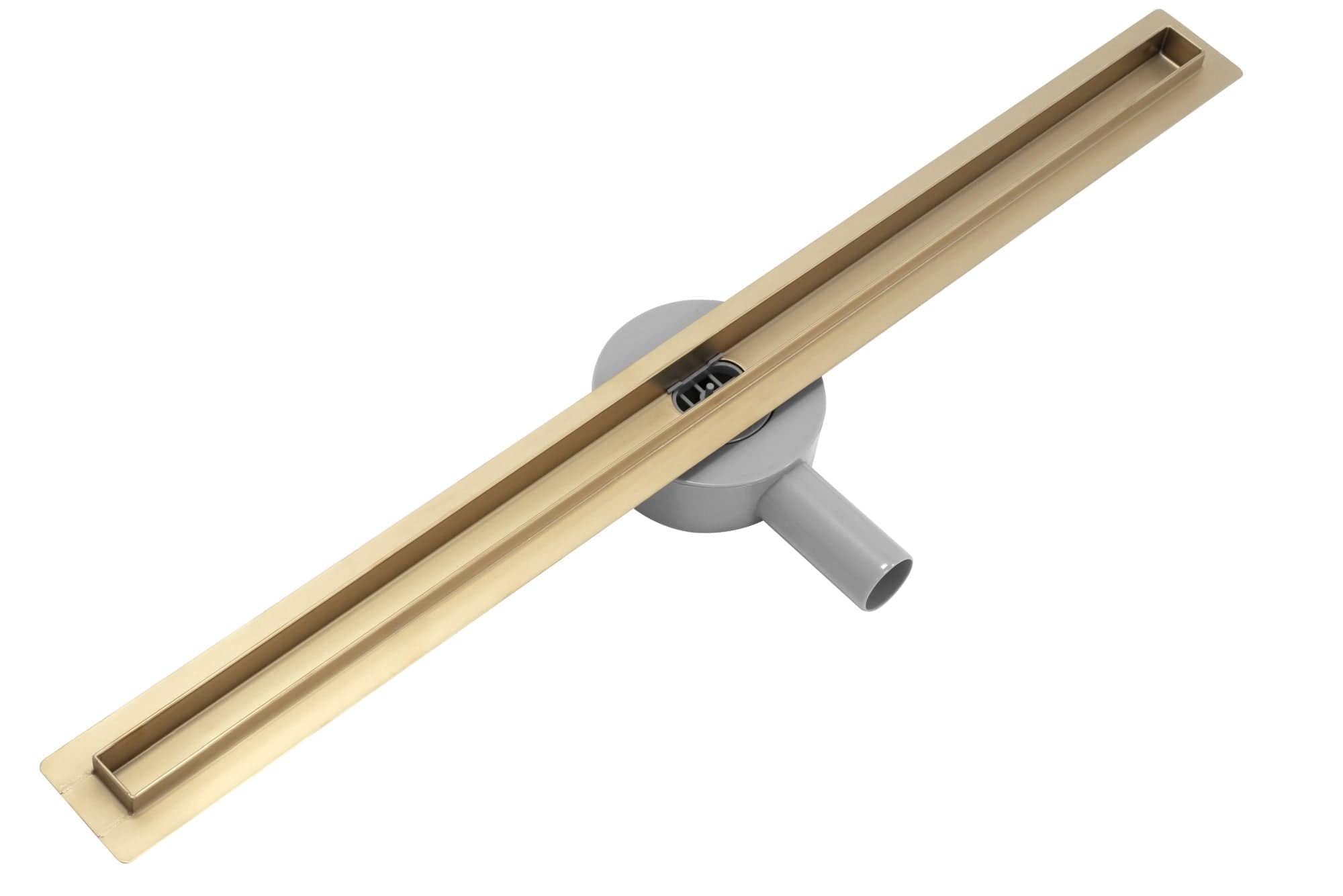 Rigolă de duș Rea Slim Mirror, auriu, 60 cm
