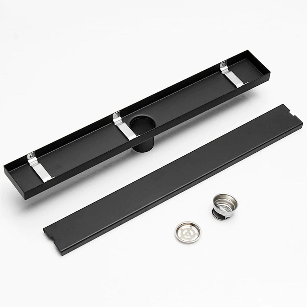 Rigola de dus cu capac reversibil 2 in 1, negru mat, 60 x 6.8 cm, cod 1529