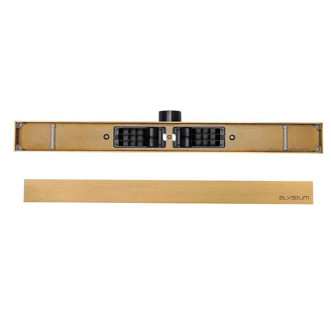 Rigola de dus Elysium Aquatrap, faiantabila, din otel inoxidabil, 60 cm, auriu mat