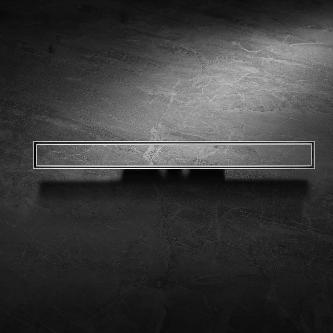 Rigola de dus Elysium Aquatrap, faiantabila, din otel inoxidabil, 6x60 cm, argintiu nichelat