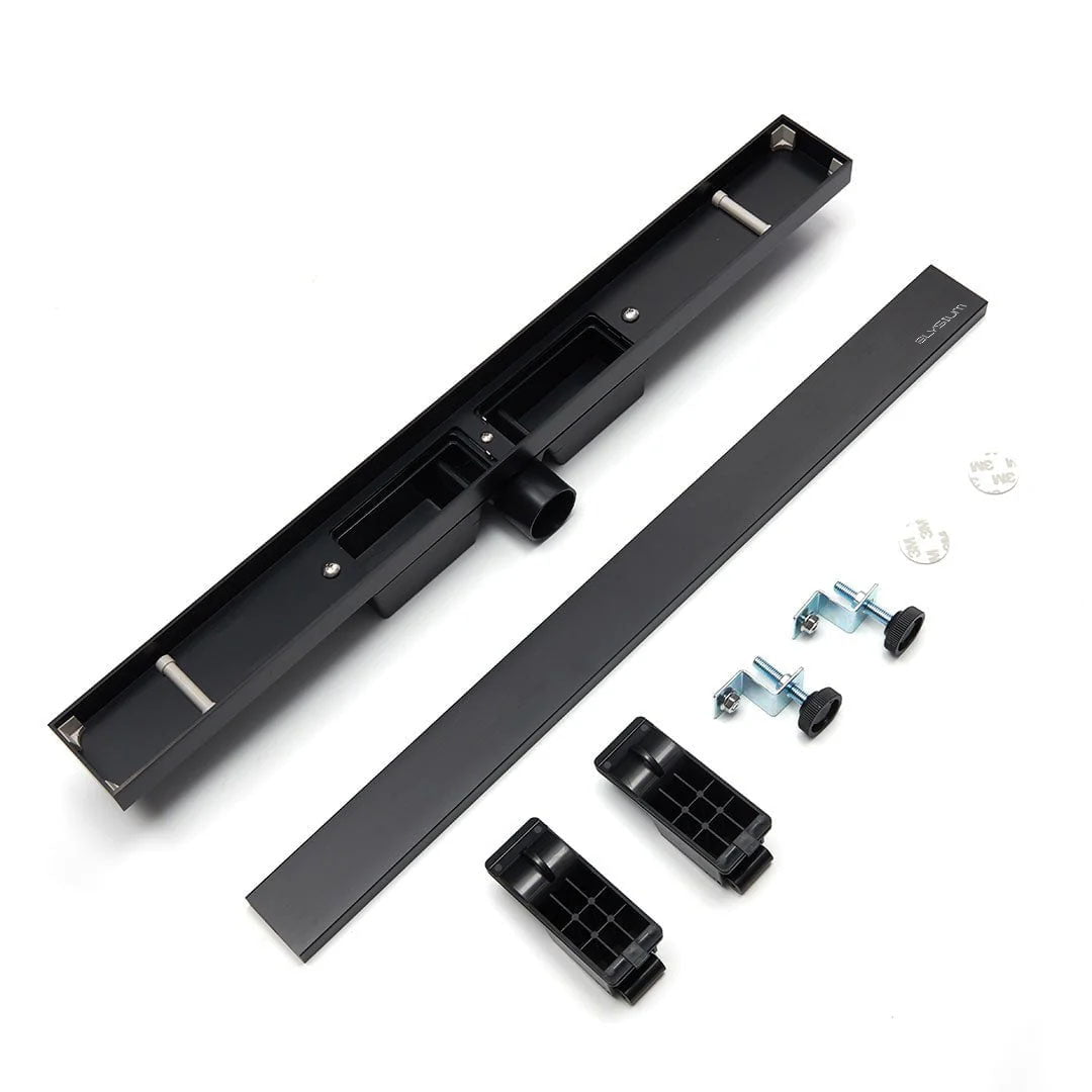 Rigola de dus Elysium Aquatrap Slim, din otel inoxidabil, 60 cm, negru mat