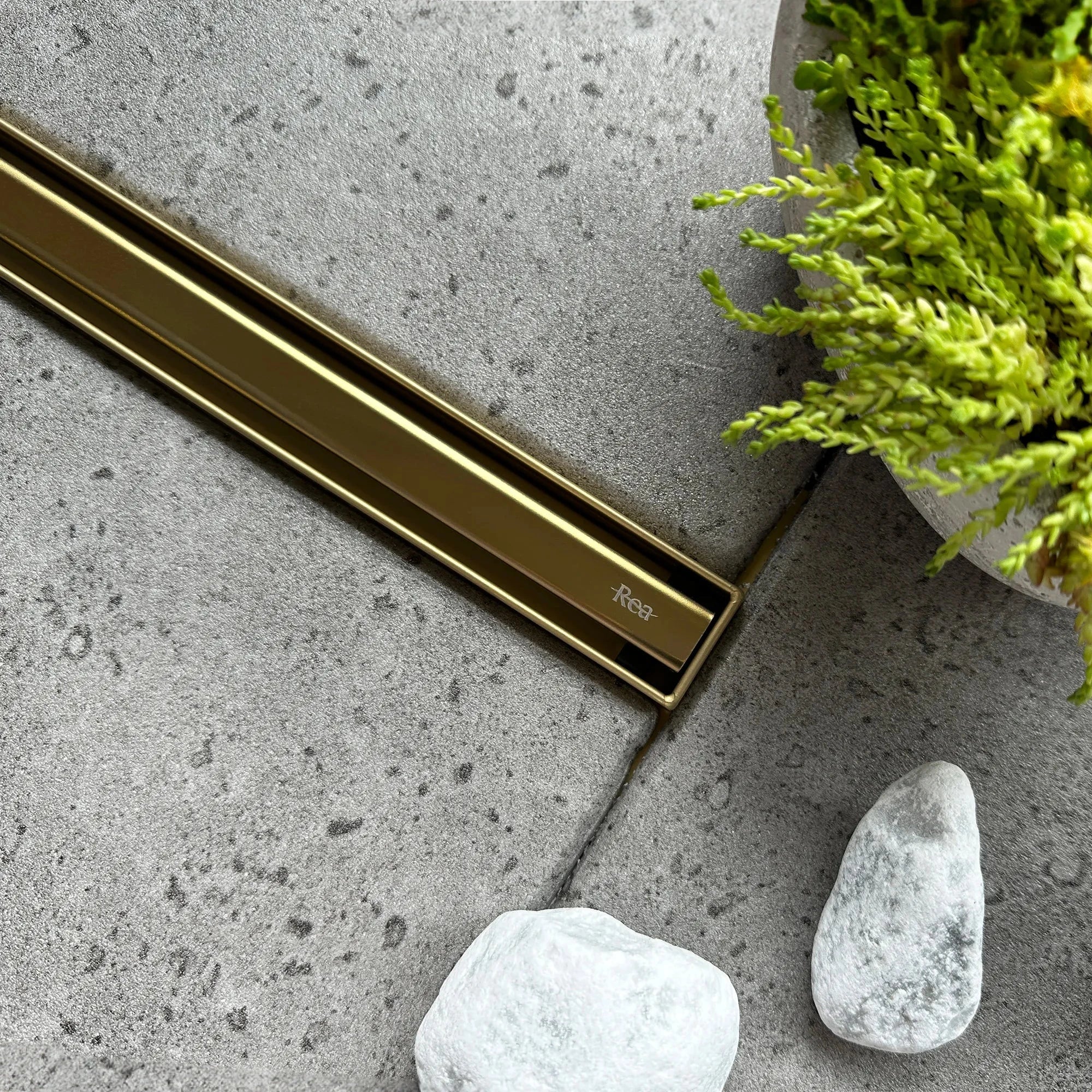 Rigola de dus Rea Neox Slim Pro, auriu mat, 80 cm