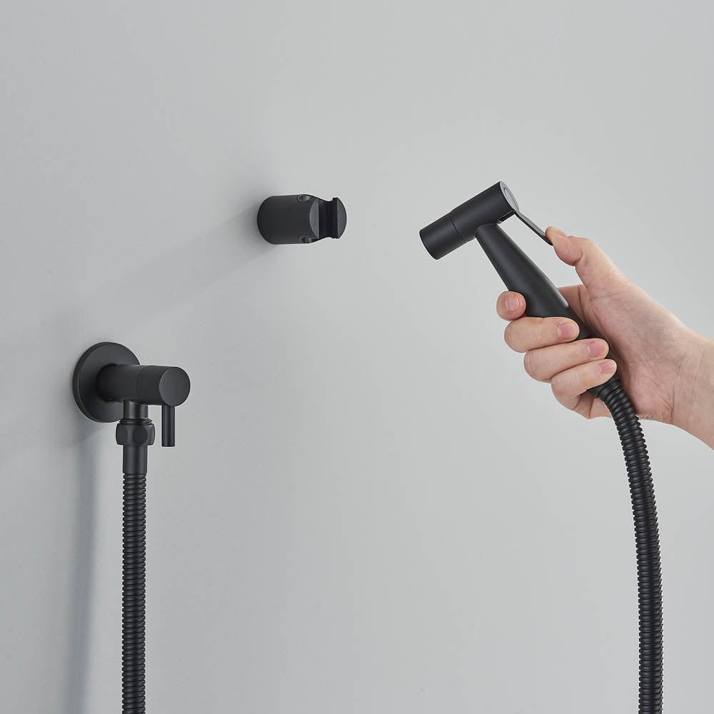 Robinet tip dus intim, negru mat, cod 1583