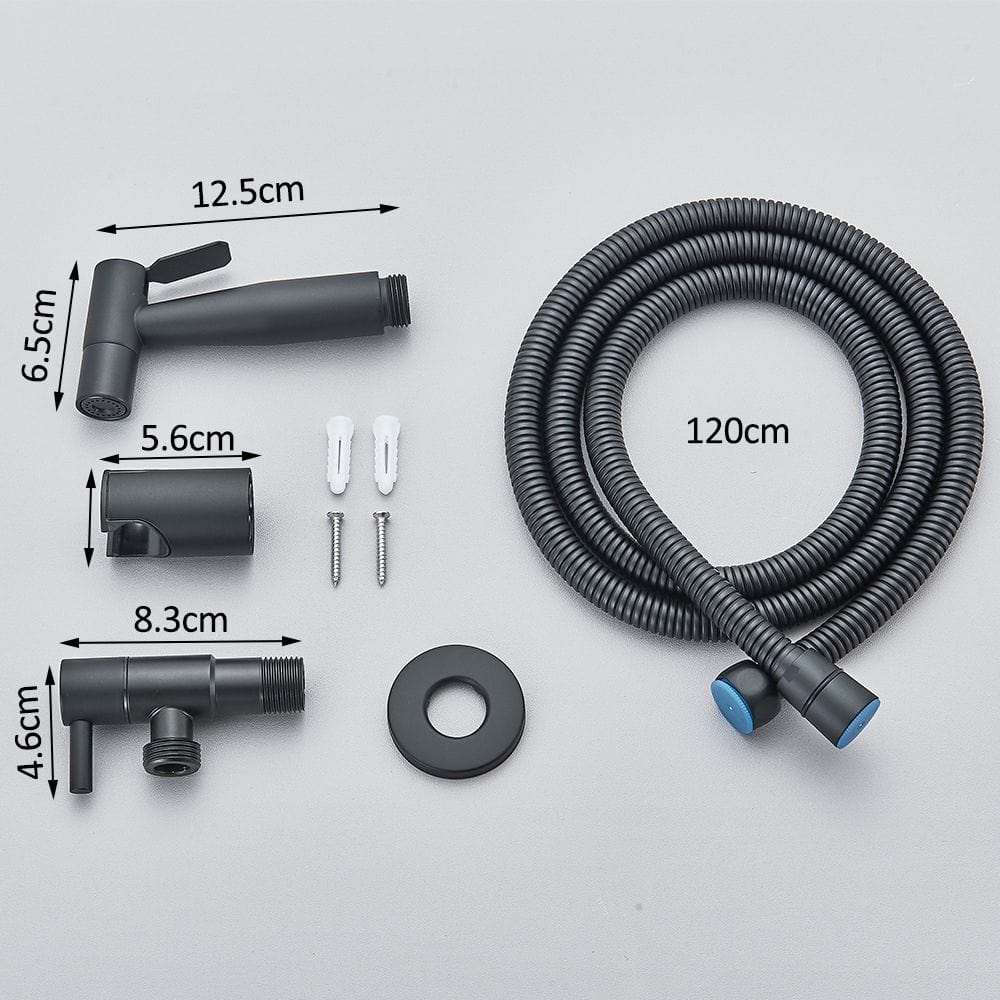 Robinet tip dus intim, negru mat, cod 1583