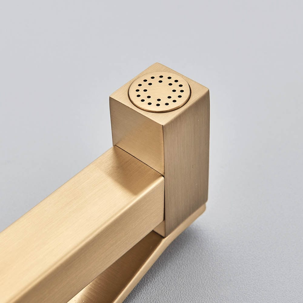 Robinet tip dus intim pentru bideu sau wc cu doua intrari, auriu mat, cod 1451