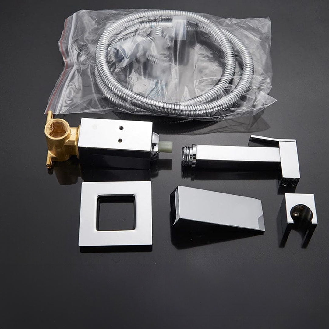 Robinet tip dus intim pentru bideu sau wc cu doua intrari, crom lucios, cod 1266