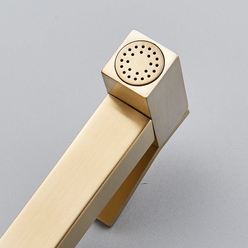 Robinet tip dus intim pentru bideu sau wc cu o singura intrare, auriu nichelat, cod 1504