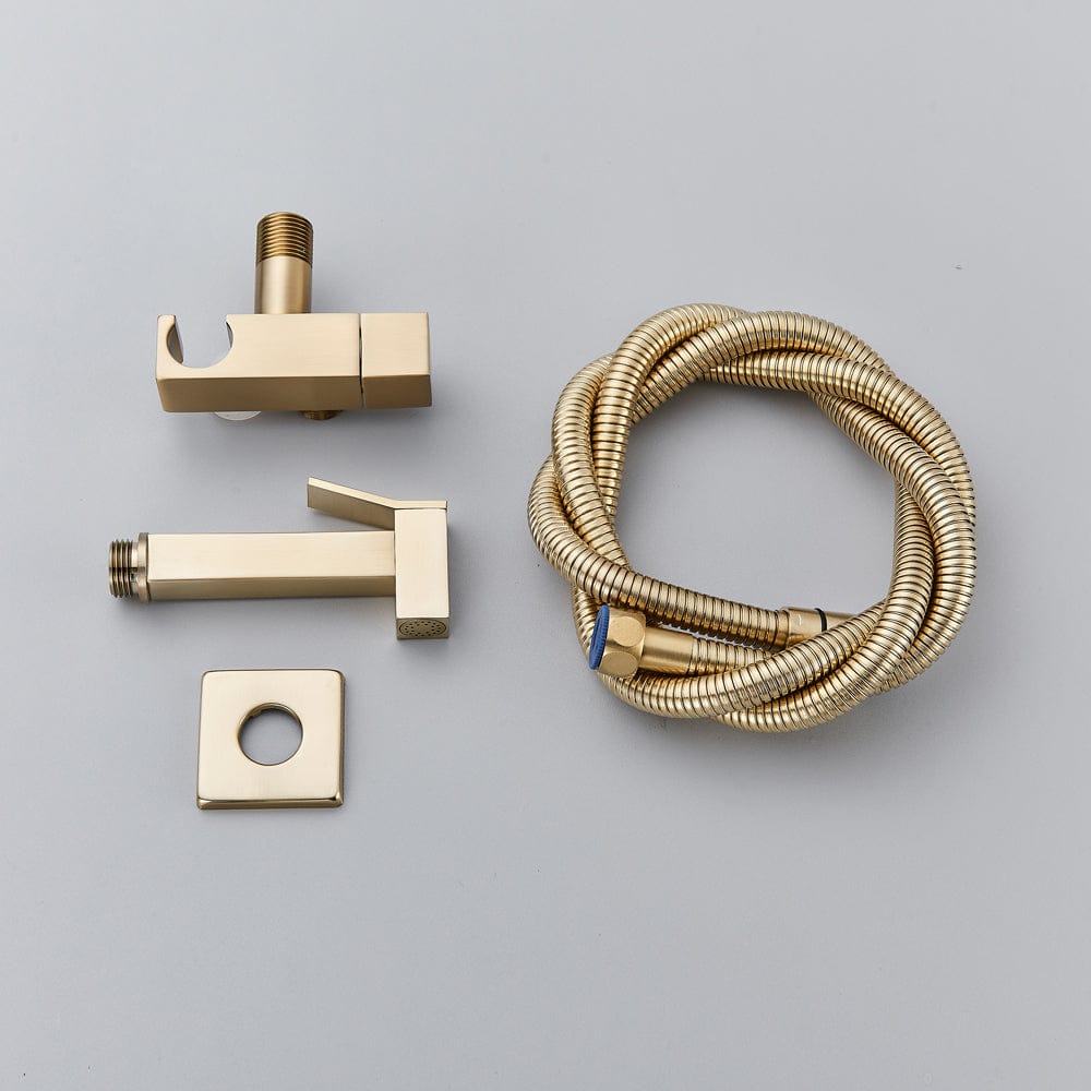 Robinet tip dus intim pentru bideu sau wc cu o singura intrare, auriu nichelat, cod 1504