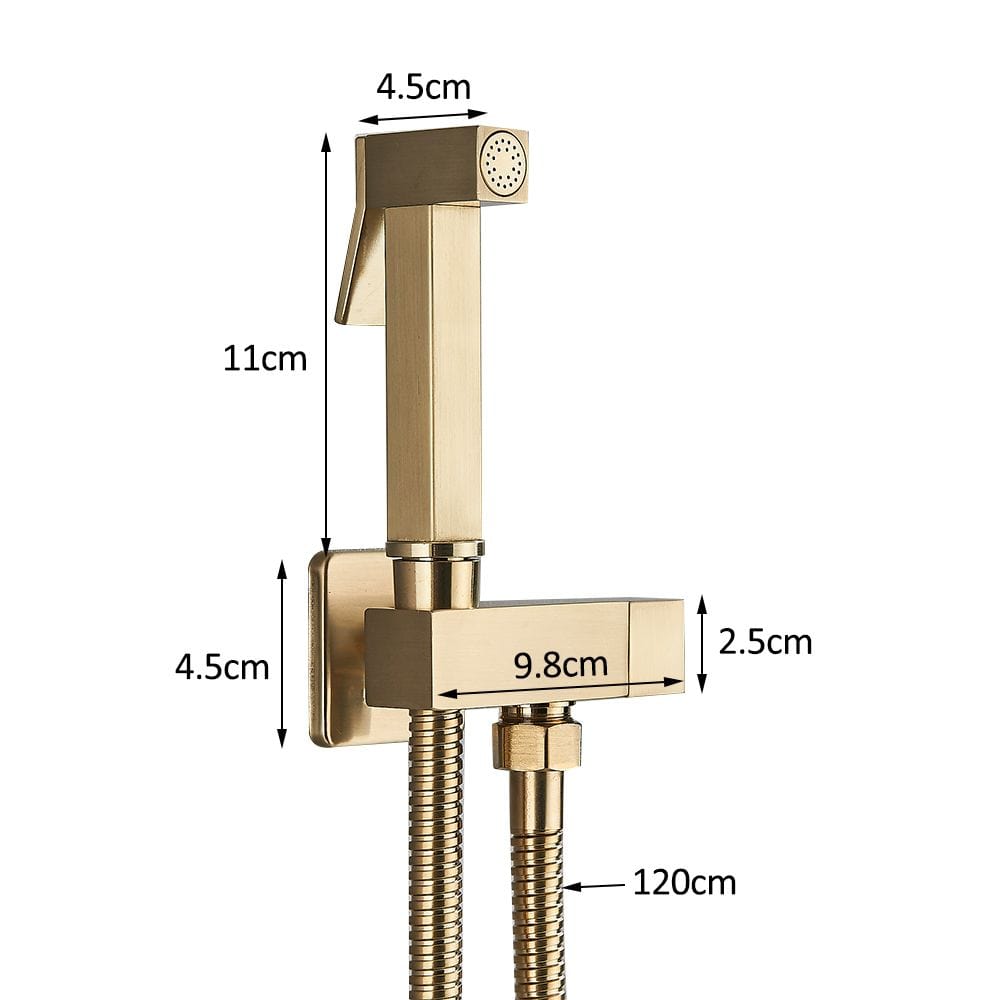 Robinet tip dus intim pentru bideu sau wc cu o singura intrare, auriu nichelat, cod 1504