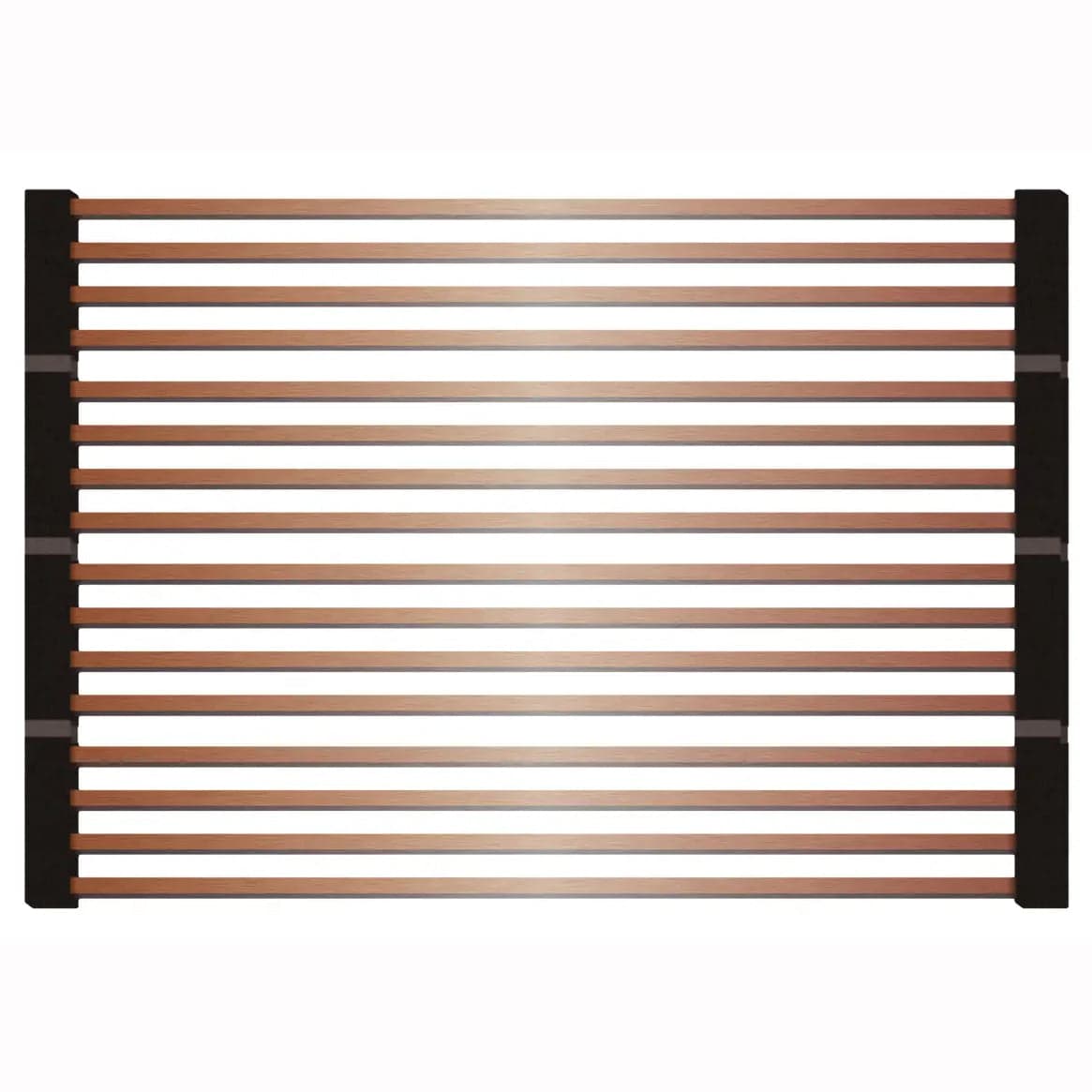 Scurgator multifunctional / Gratar / Suport vase pliabil negru, Folding Mat Copper / Cupru pentru chiuvete, cod:6032
