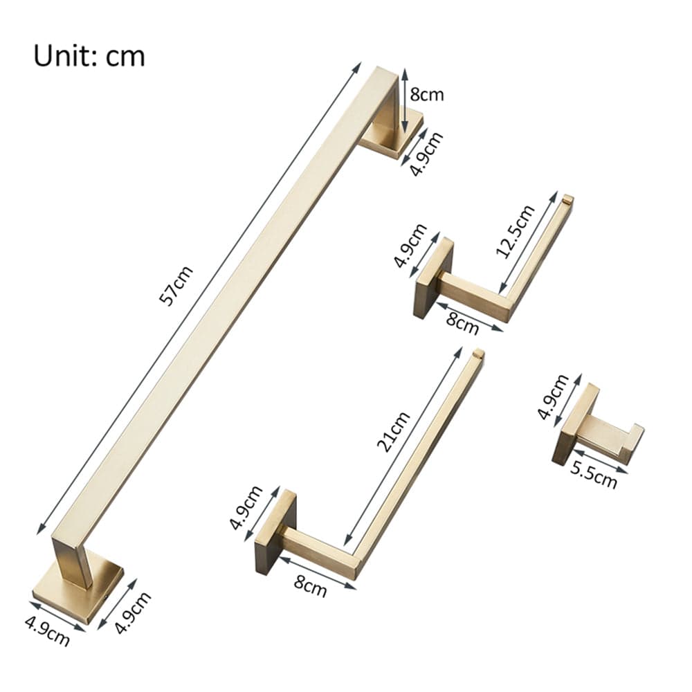Set accesorii baie, auriu nichelat, 4 piese, cod 1546