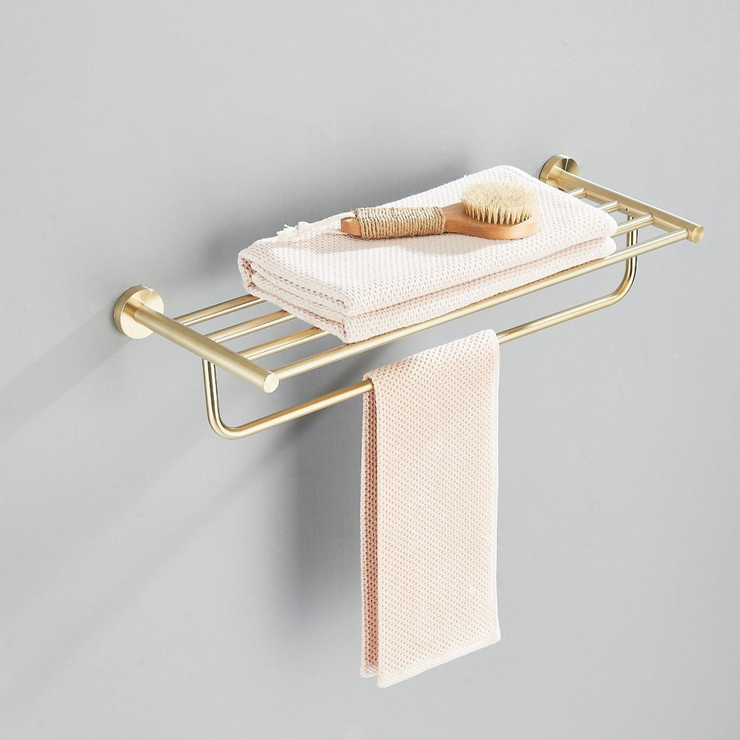 Set accesorii baie, auriu periat, 6 piese, cod 1192