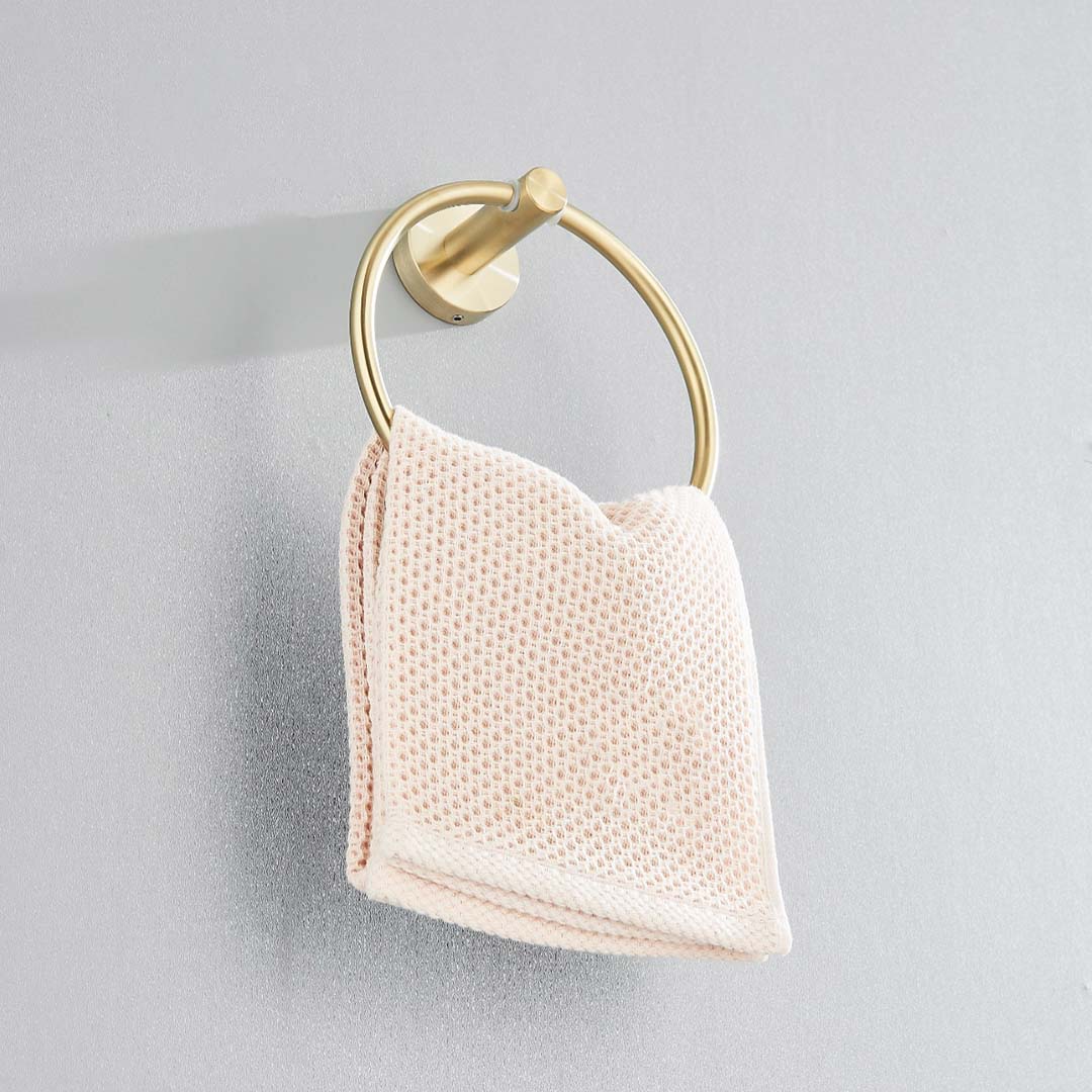 Set accesorii baie, auriu periat, 6 piese, cod 1192