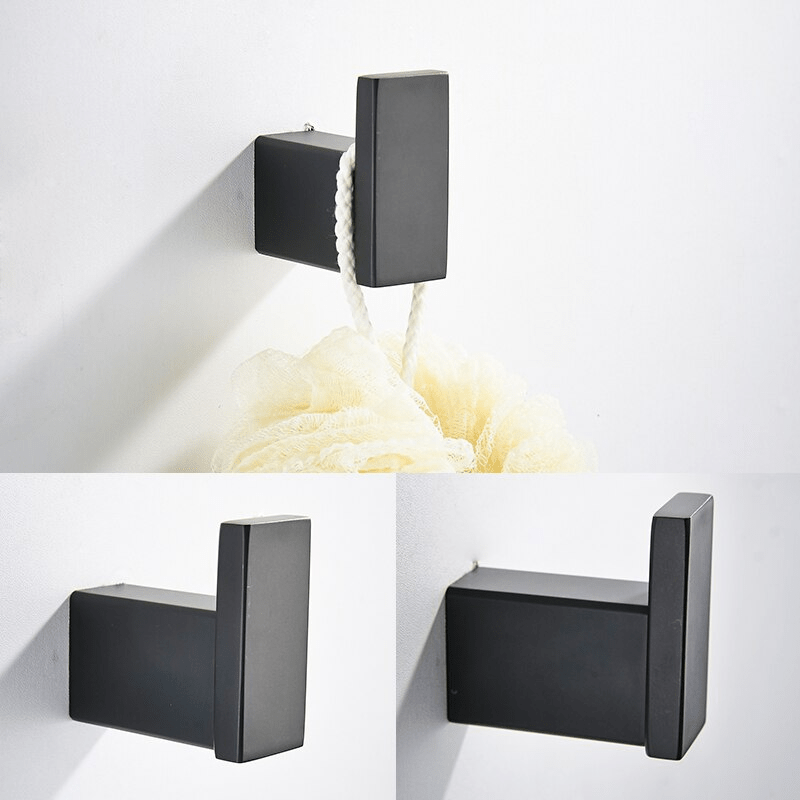 Set accesorii baie, negru mat, 4 piese, cod 1225