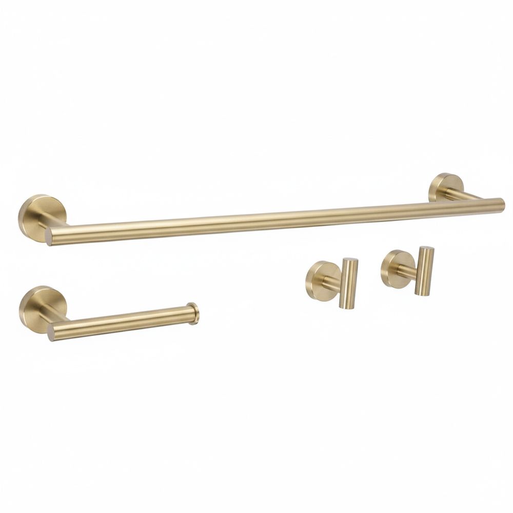 Set accesorii pentru baie Rea Ari, auriu periat, 4 piese