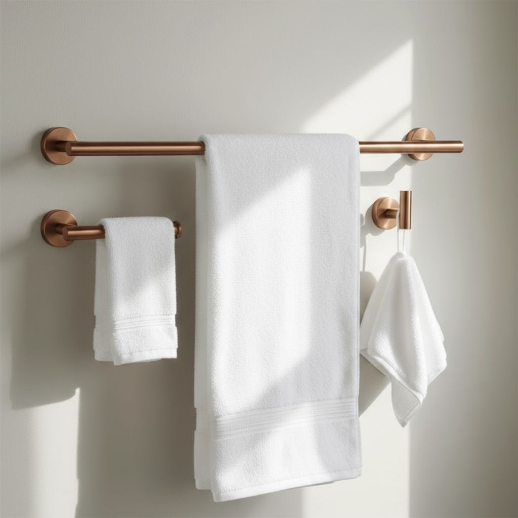 Set accesorii pentru baie Rea Ari, cupru periat, 4 piese