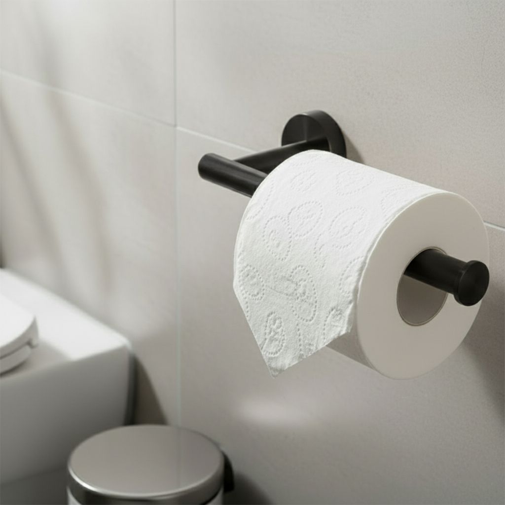 Set accesorii pentru baie Rea Ari, negru lucios, 4 piese