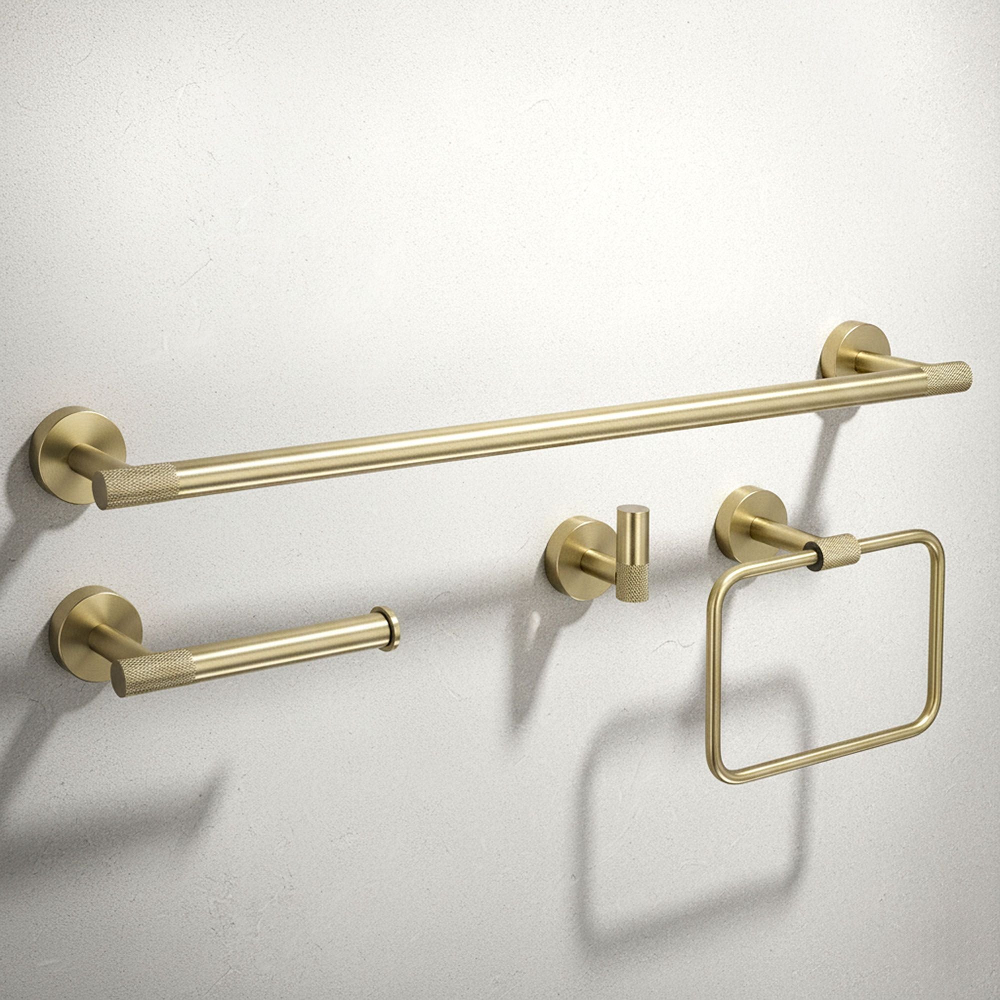 Set accesorii pentru baie Rea Grid, auriu periat, 4 piese