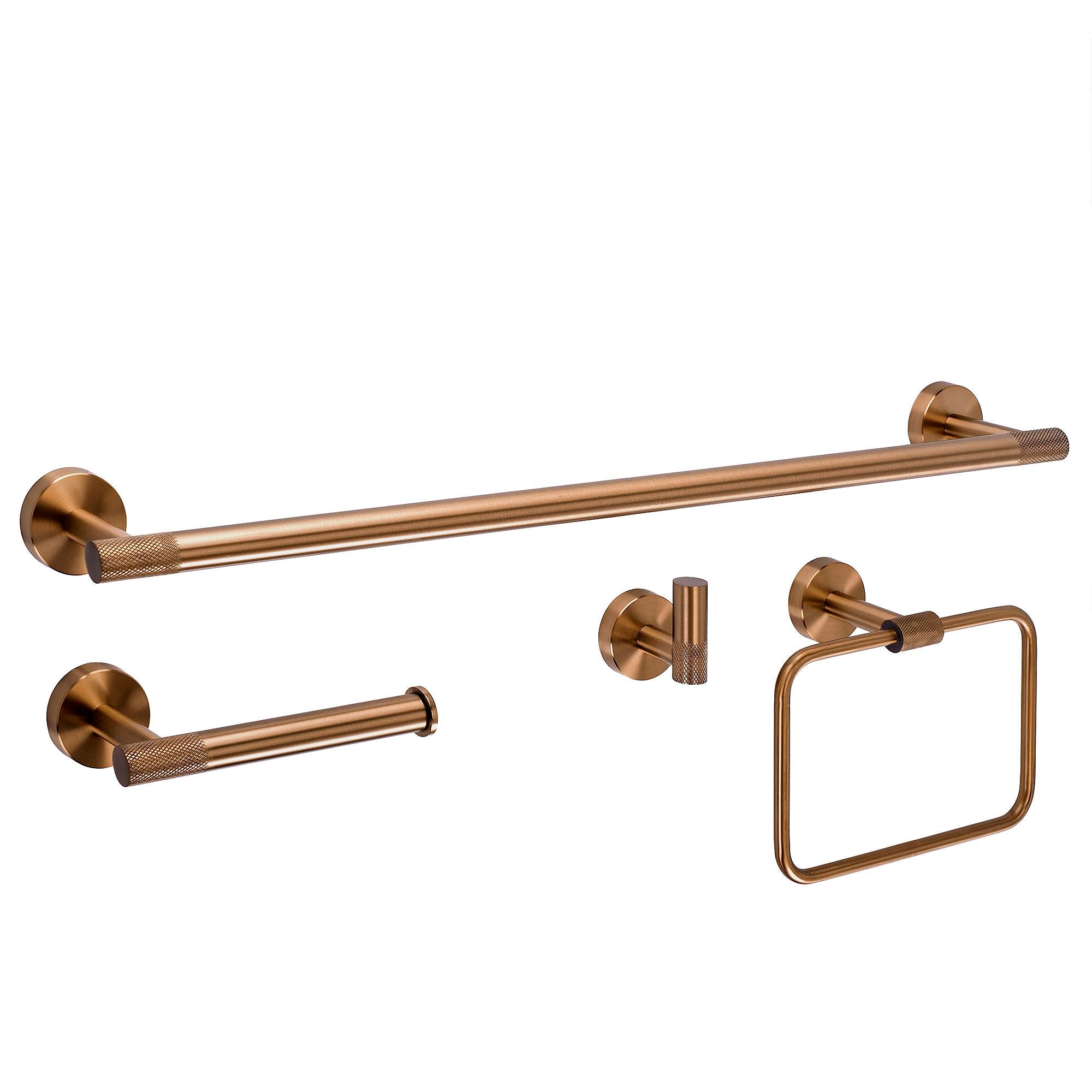Set accesorii pentru baie Rea Grid, cupru periat, 4 piese